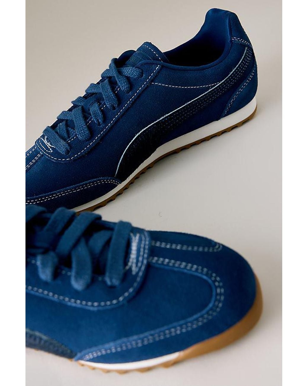 PUMA Blue Arizona Pony Hair Suede Trainers