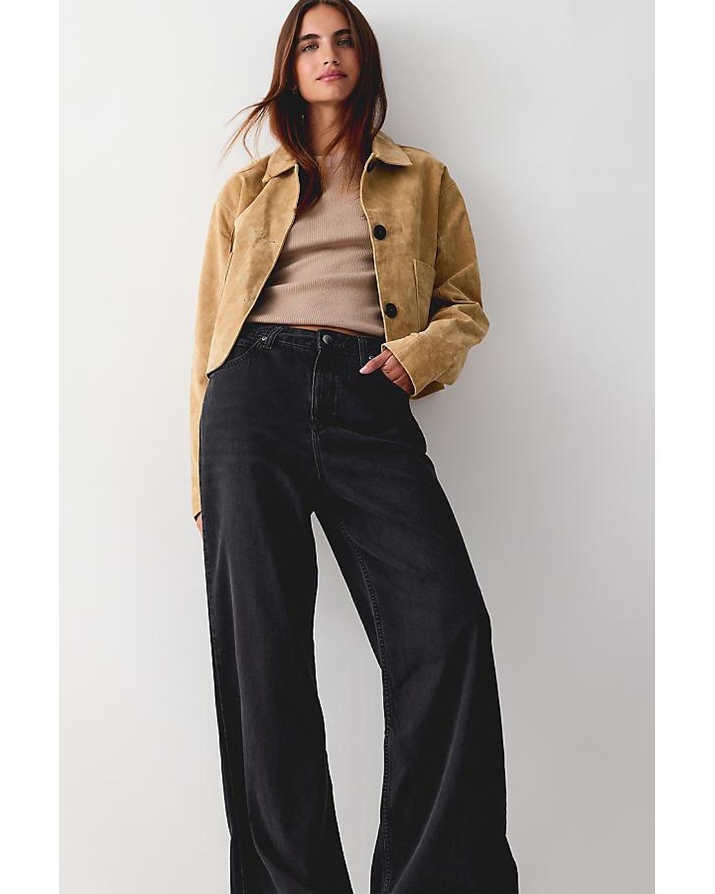 Lee Jeans Blue Stella High-Rise Wide-Leg Jeans