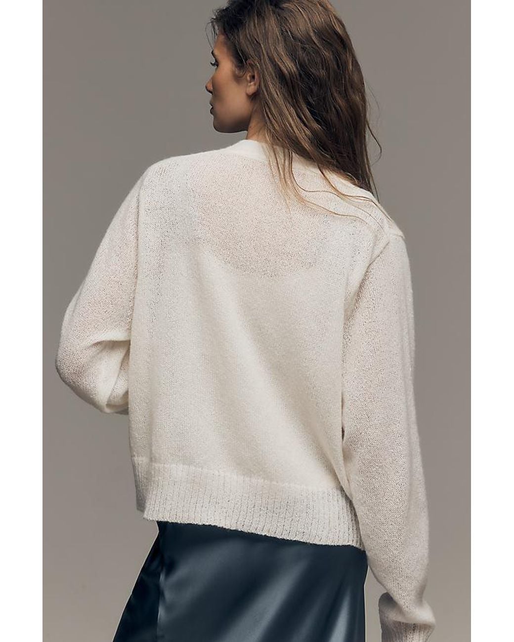 By Anthropologie Gray Lightweight Open Cardigan