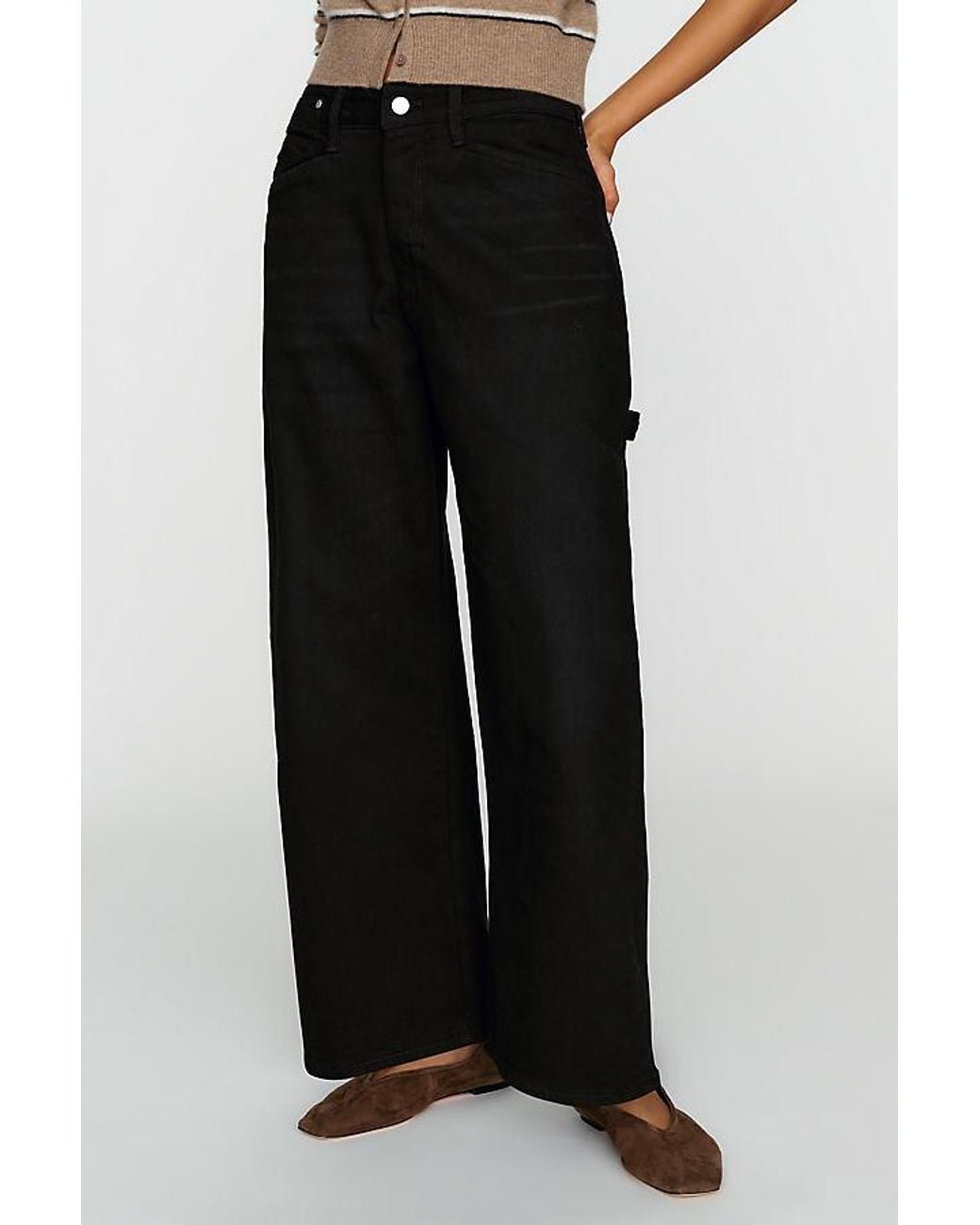 Pilcro Blue The Kayden High-Rise Carpenter Barrel-Leg Jeans By