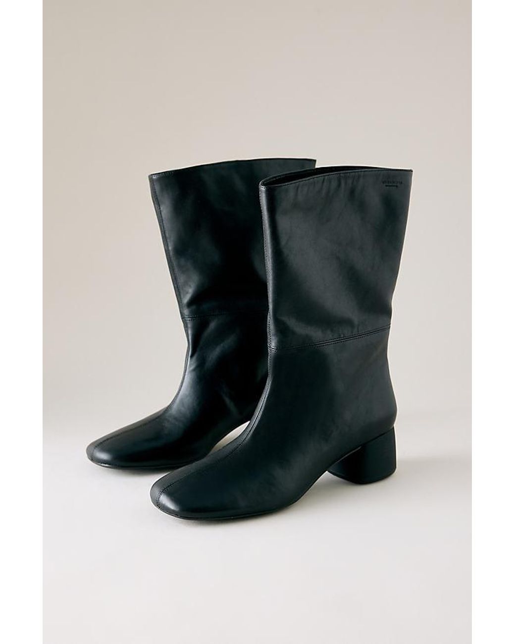 Vagabond Black Vagabond Livia Leather Scrunch Boots