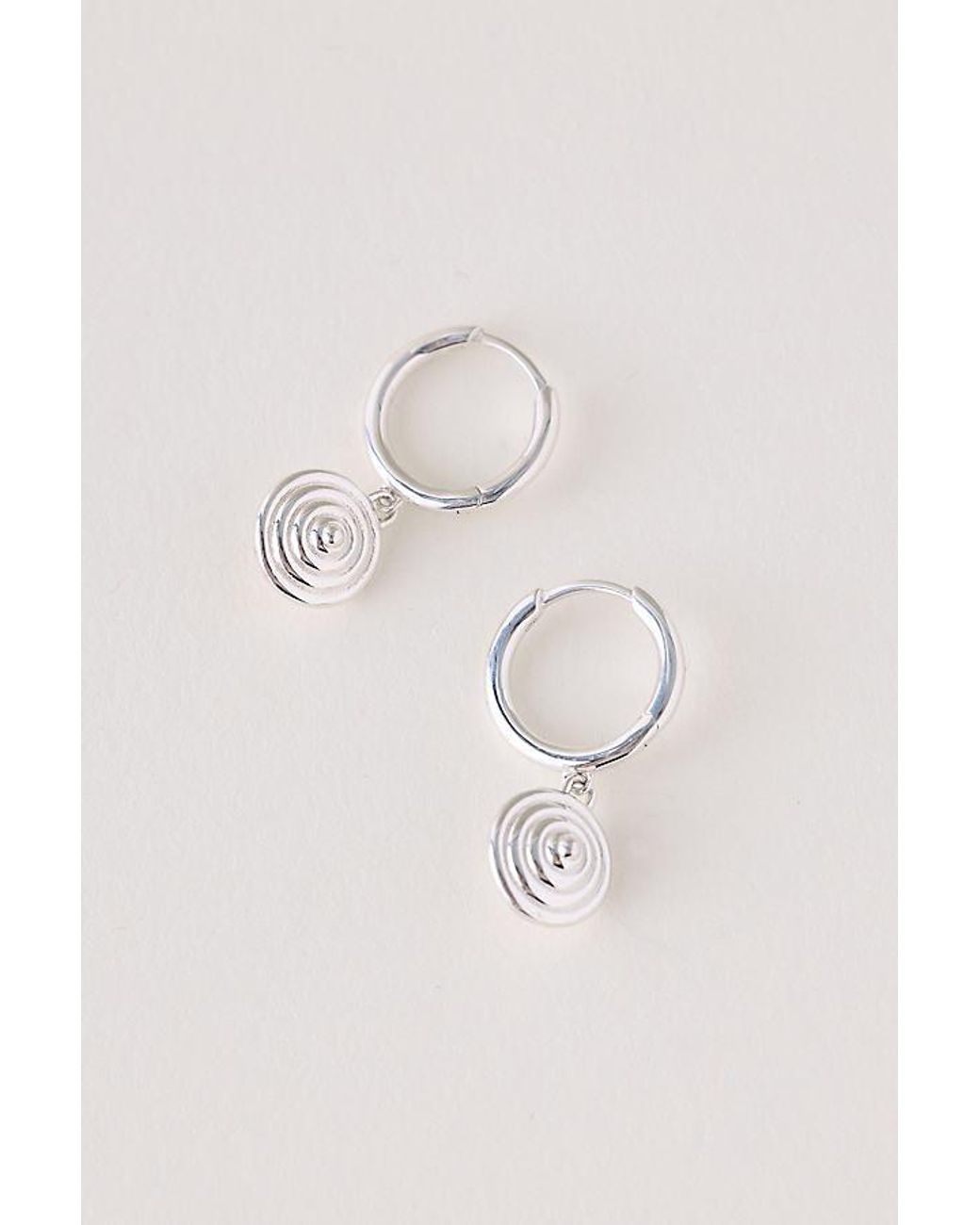 Rachel Jackson Natural Sterling Evolve Cone Huggie Hoop Earrings