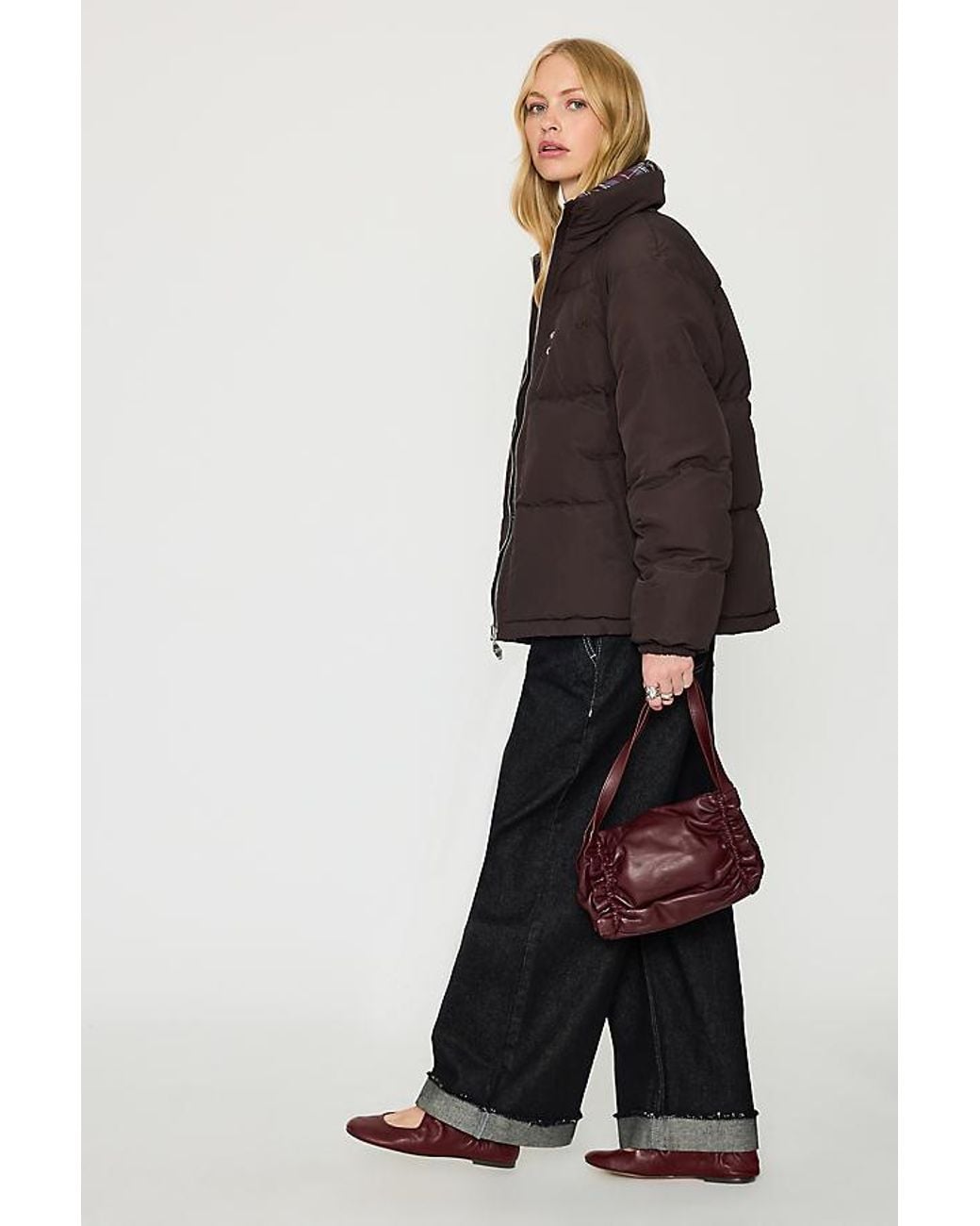 Damson Madder Black Reversible Opal Puffer Jacket