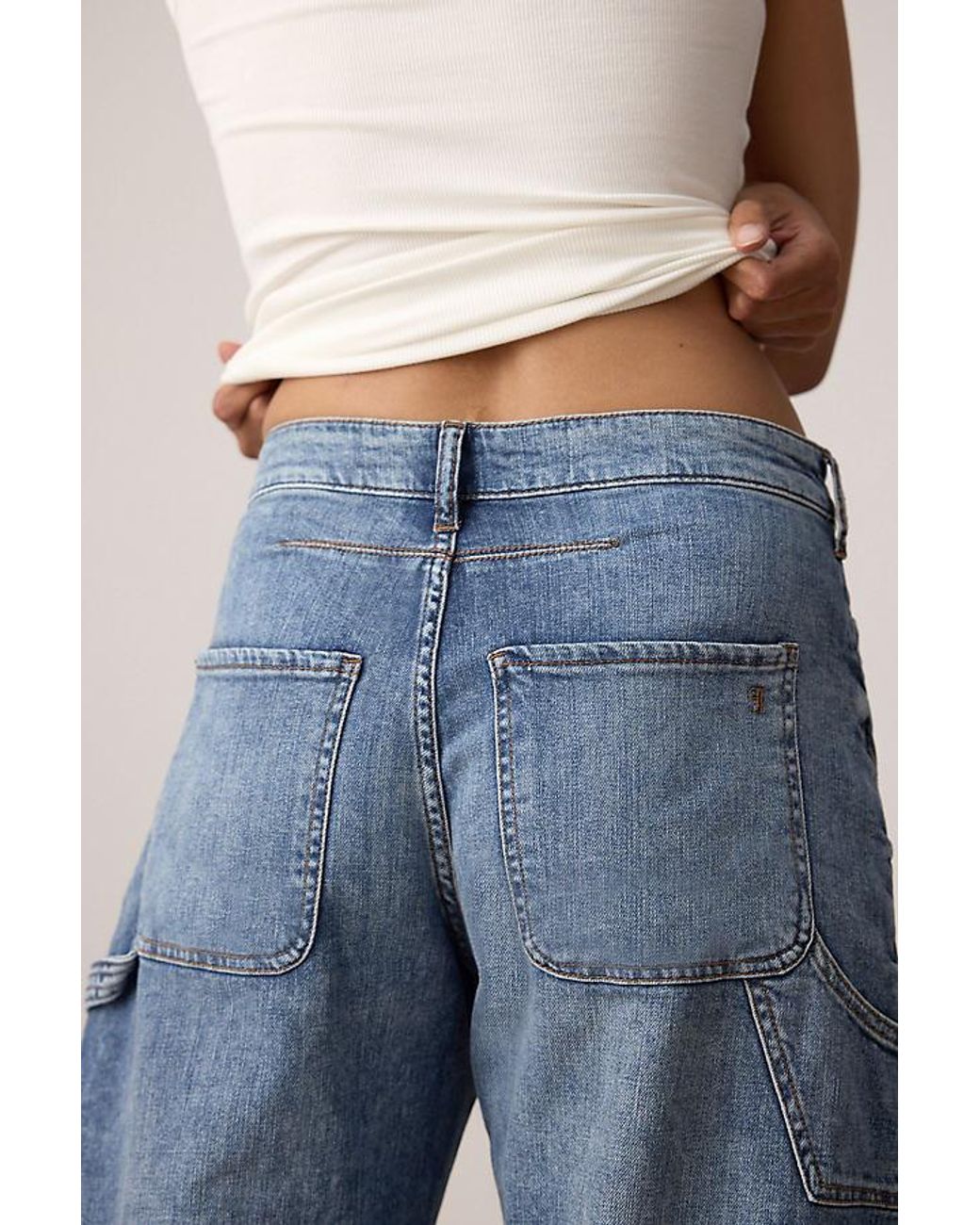 Pilcro Blue The Kayden High-Rise Barrel Jeans By
