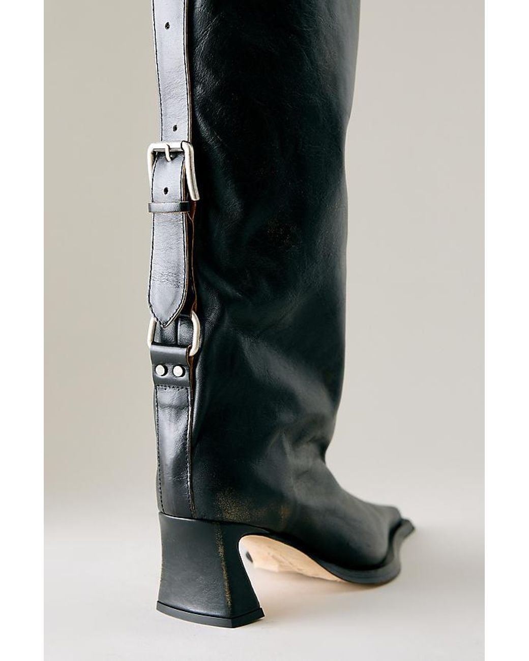 Miista Green Charlene Tall Leather Boots