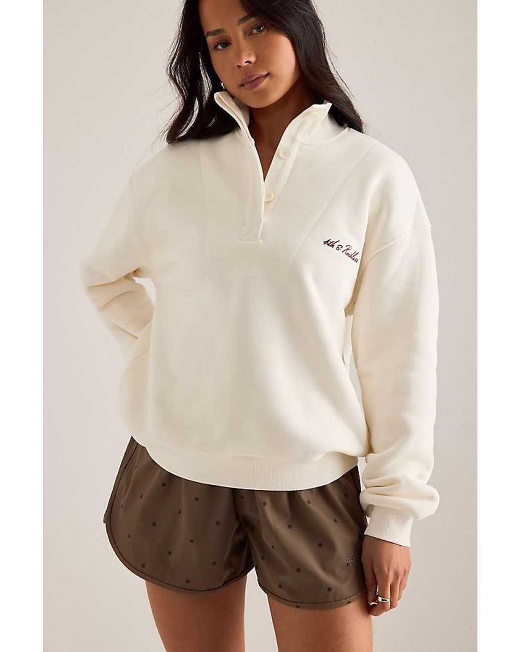 4th & Reckless Natural Tess High-Neck Sweatshirt