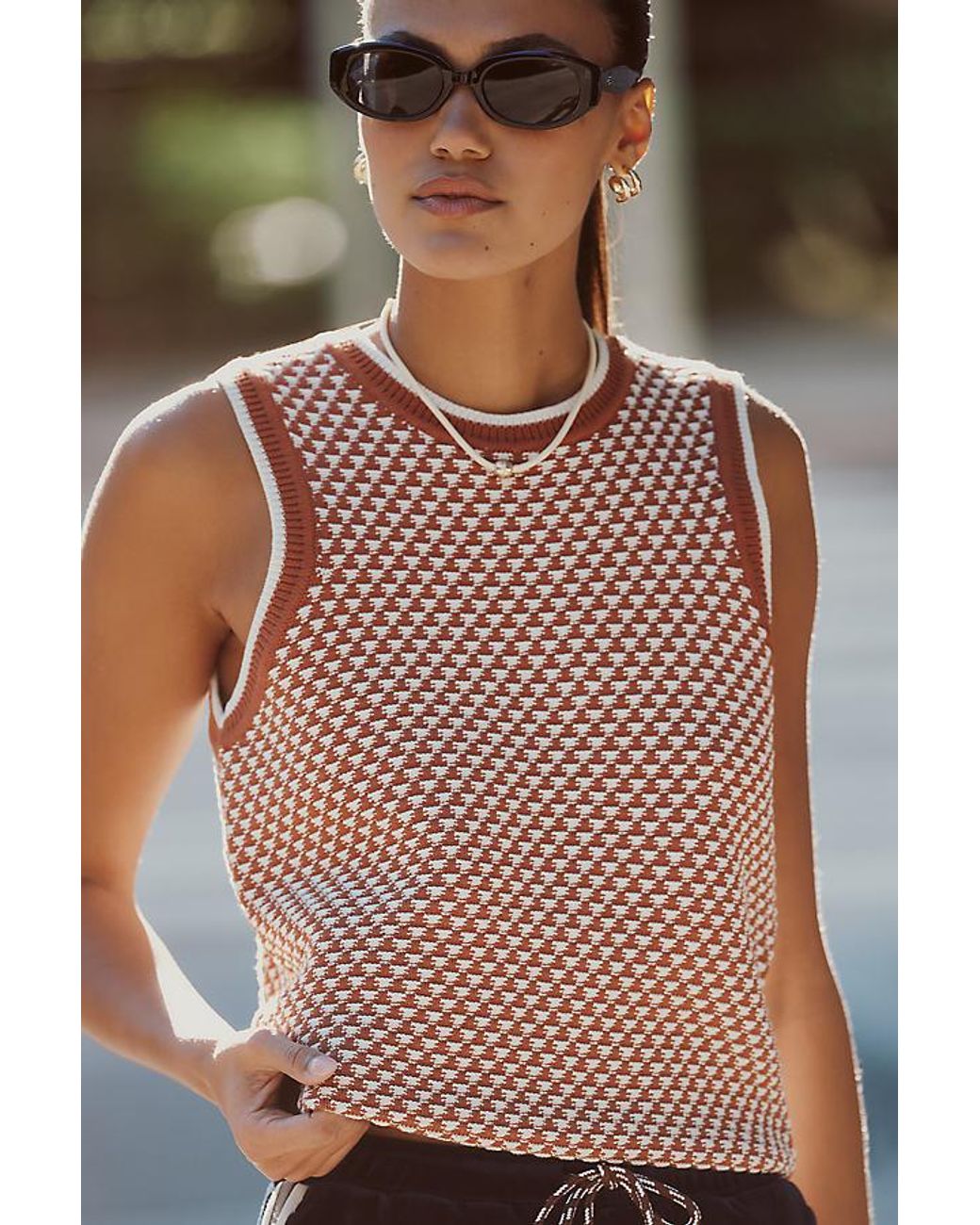 Varley Gray Jenson Knit Tank Top