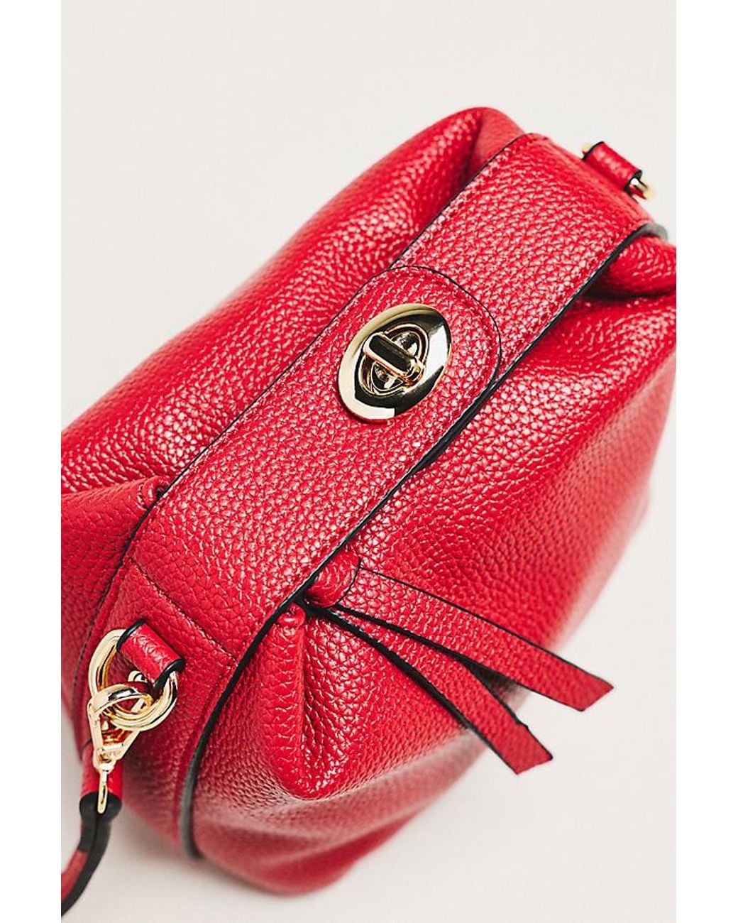 By Anthropologie Red Boxy Crossbody Bag