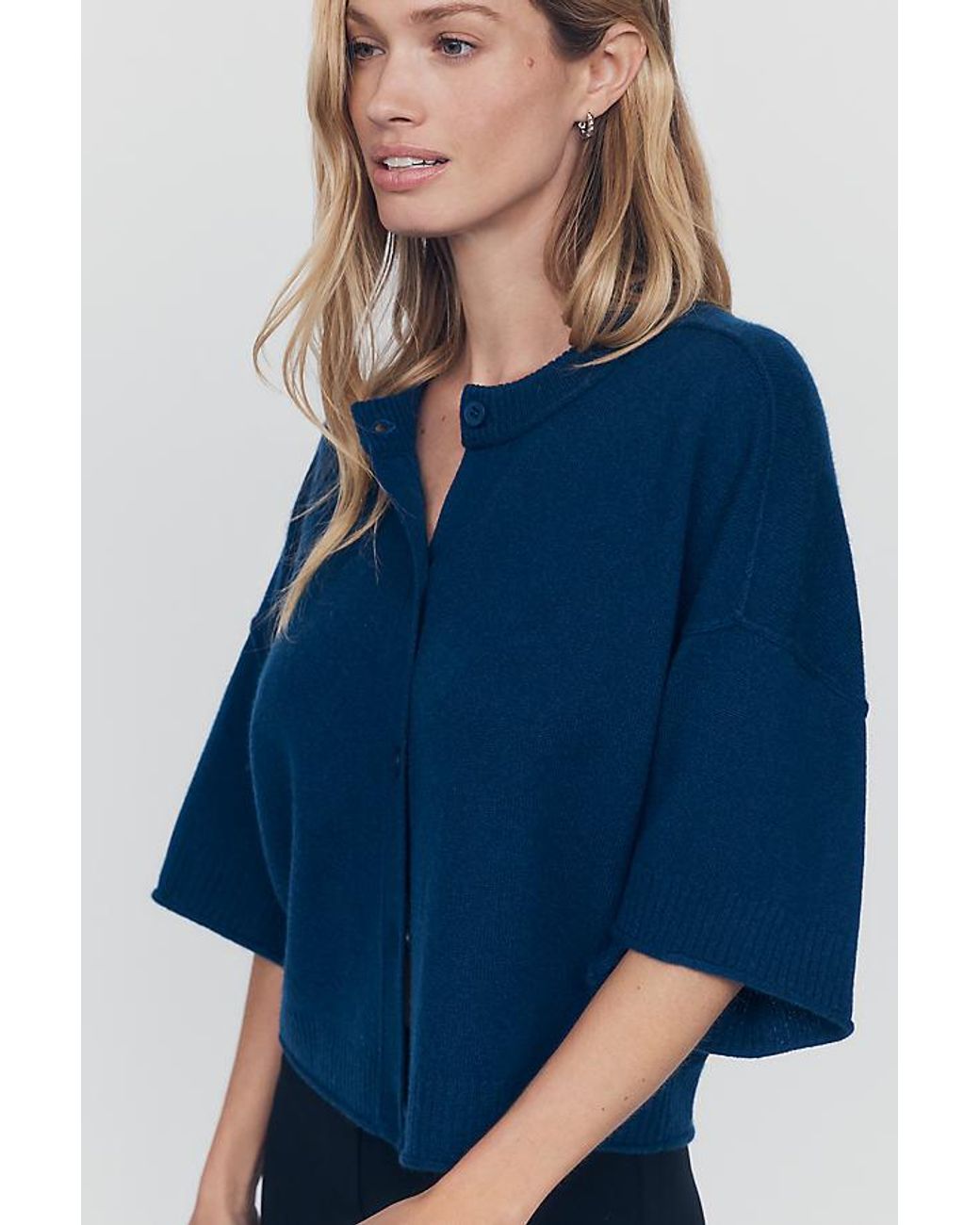 By Anthropologie Multicolor The Goldie Crew-Neck Cashmere Jumper: Cardigan Edition