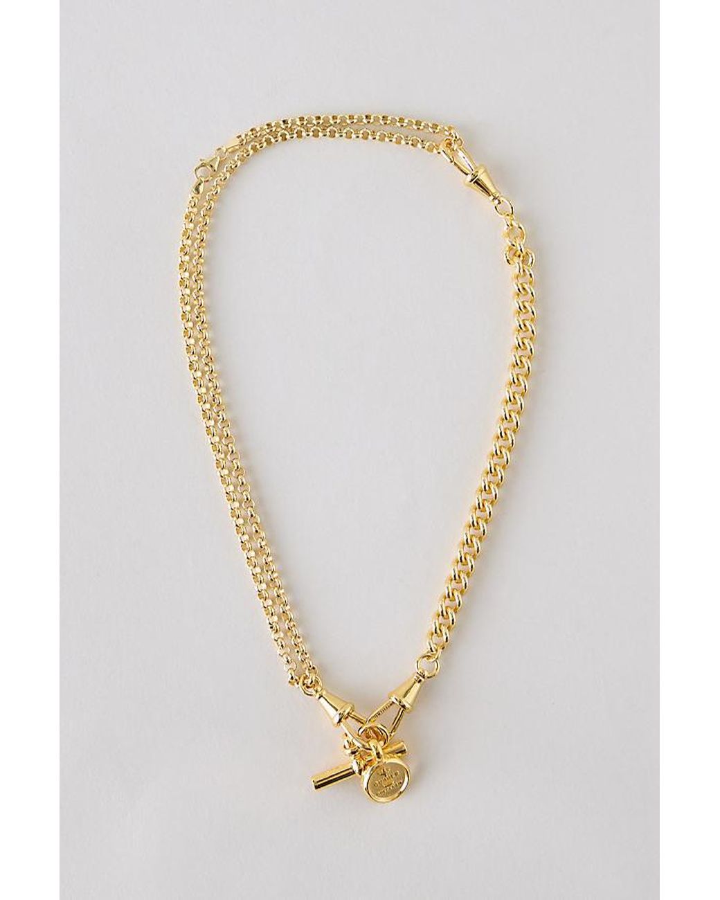 Tilly Sveaas White Moi + Toi-Plated Mixed Link Necklace Set