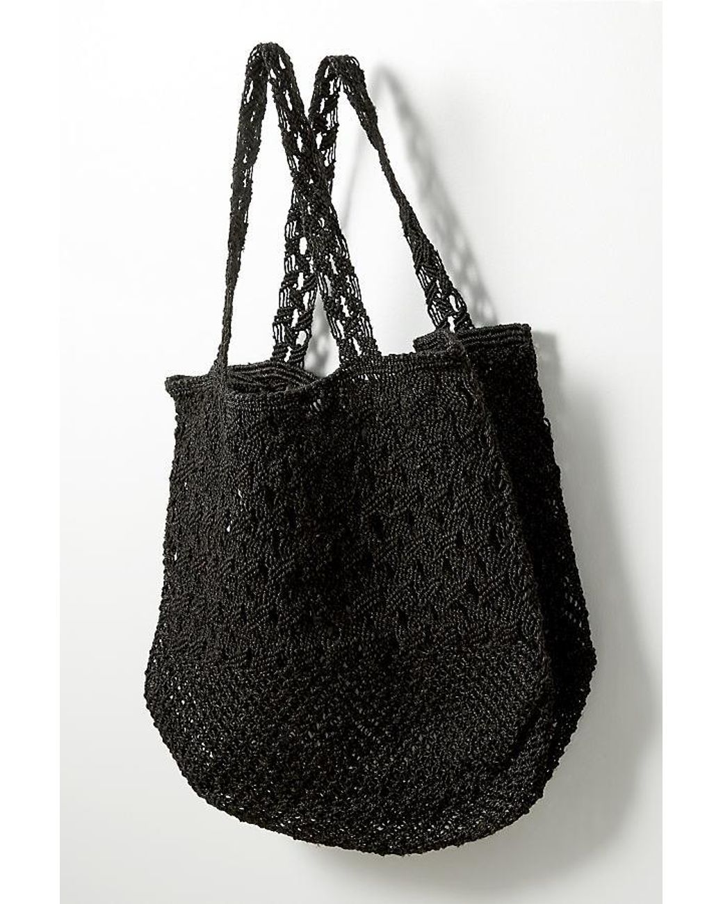 The Jacksons Marion Jute Tote Bag in Black Lyst UK