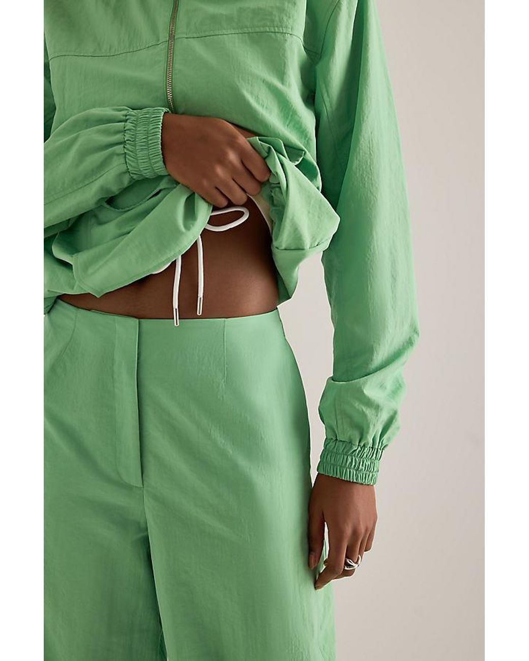 ALIGNE Green Gale Tracksuit Barrel Trousers