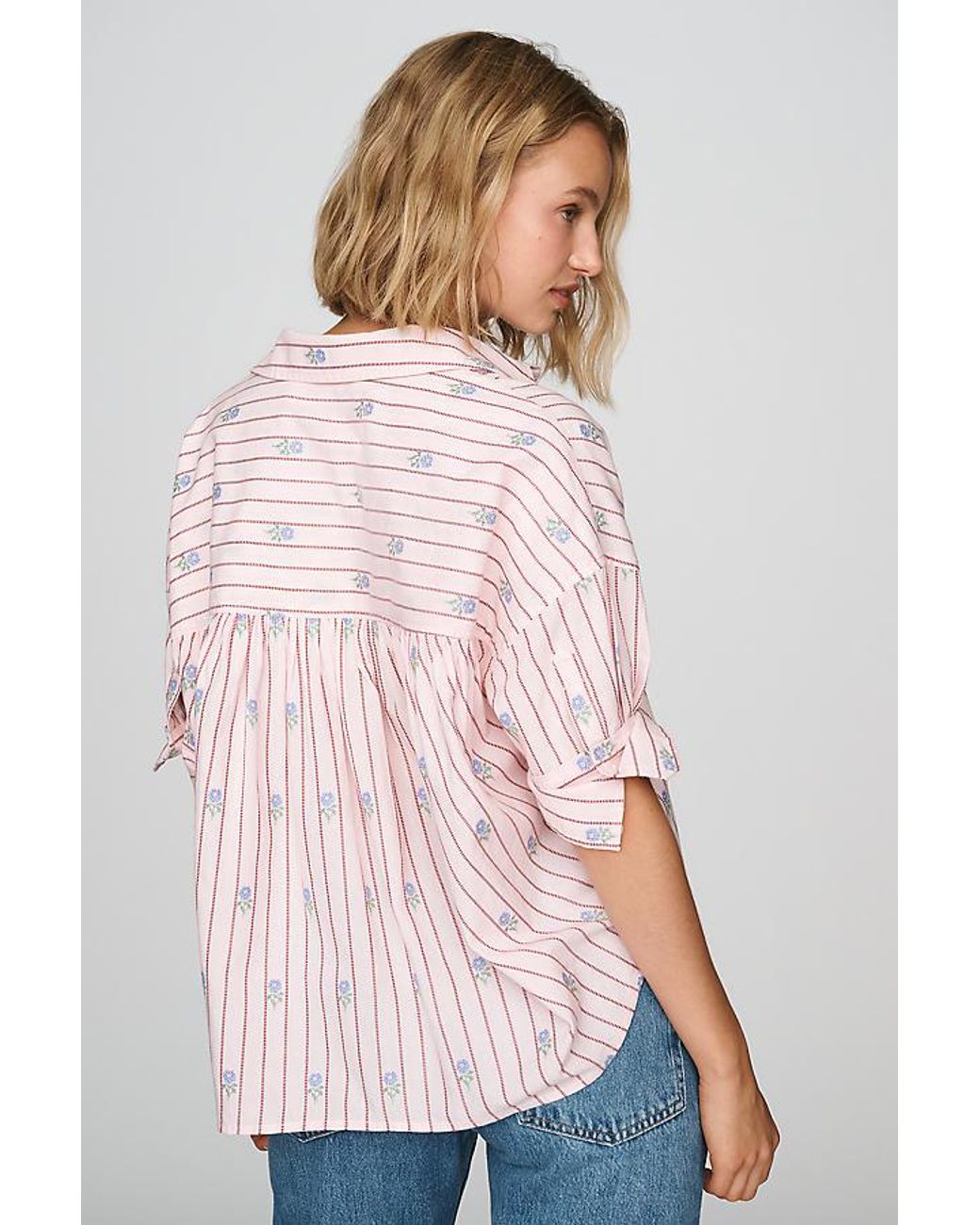 Maeve White The Mabel Boxy Oxford Shirt By