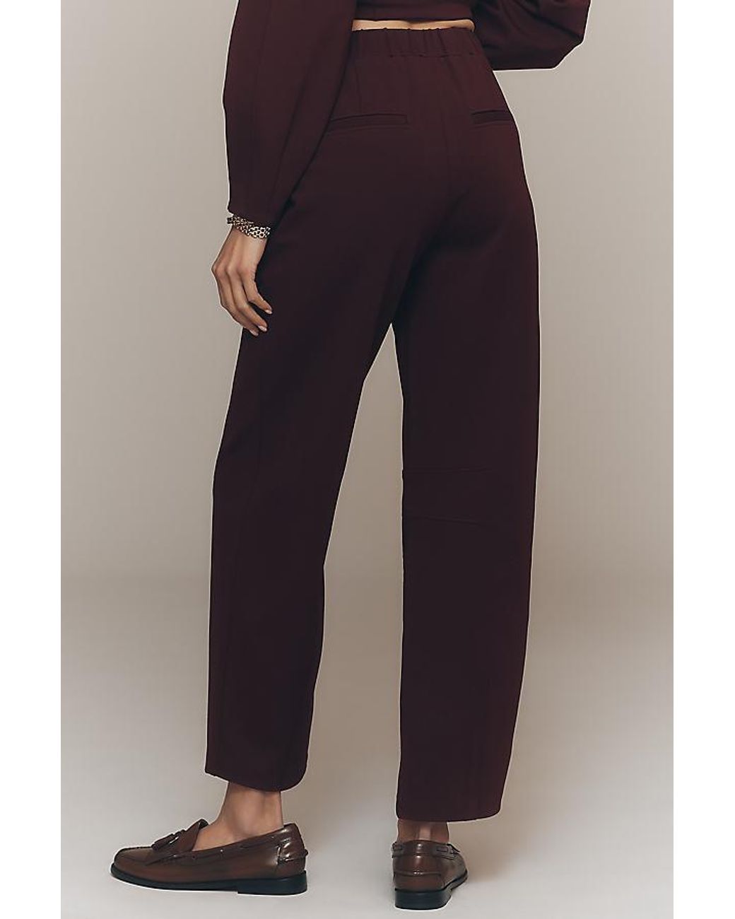 ALIGNE Blue Markus Ponte Barrel Trousers