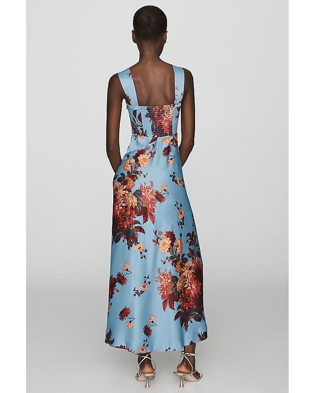 Maeve Black Sleeveless Seamed Midi Slip Dress