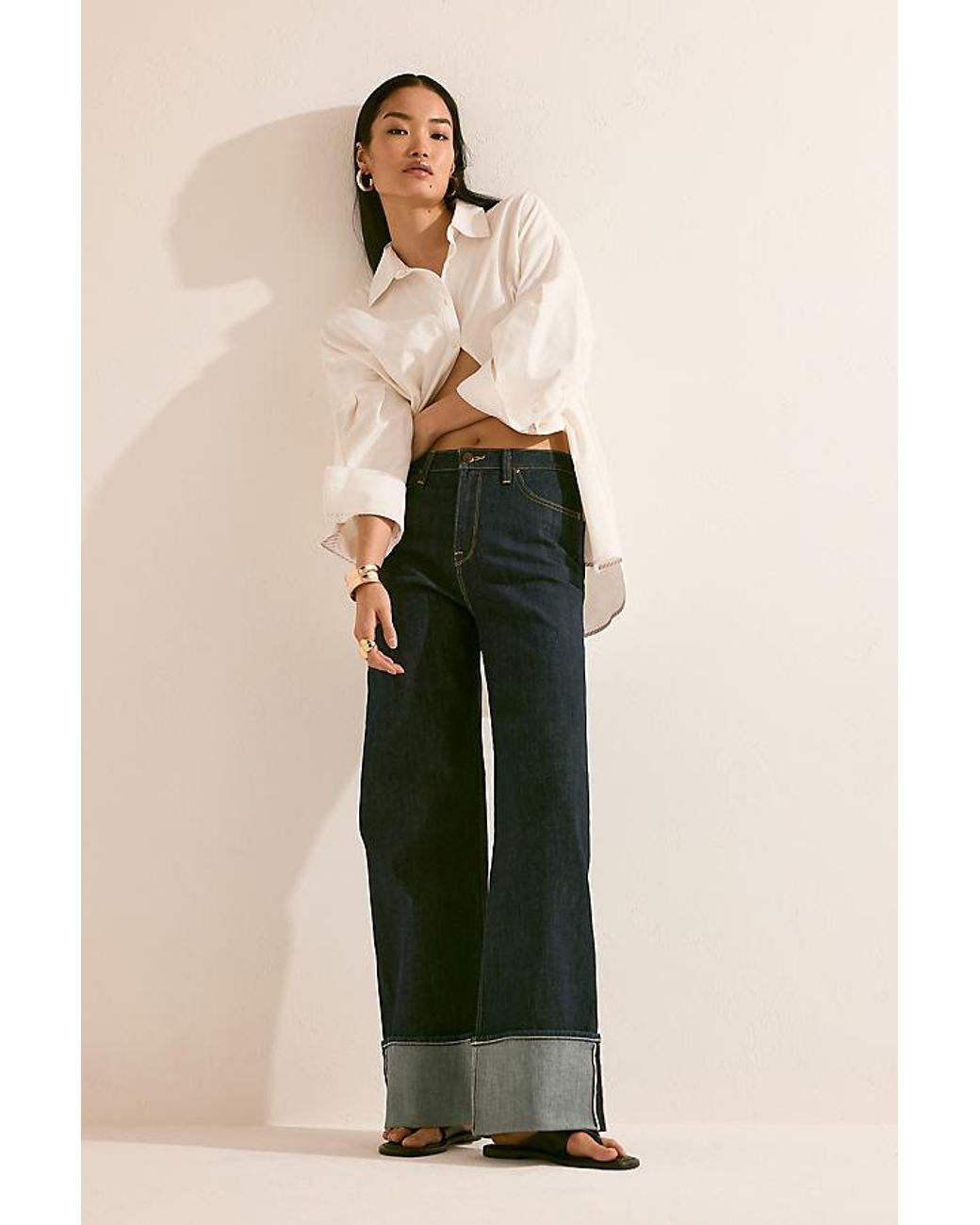 Lee Jeans Natural Stella Xion High-Rise Wide-Leg Jeans