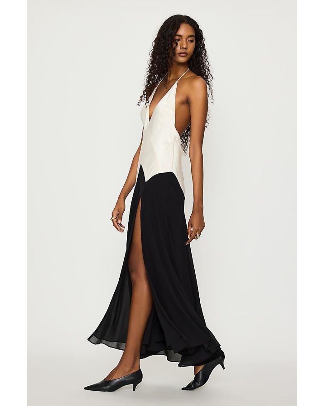 Bardot White Renya Contrast Maxi Dress