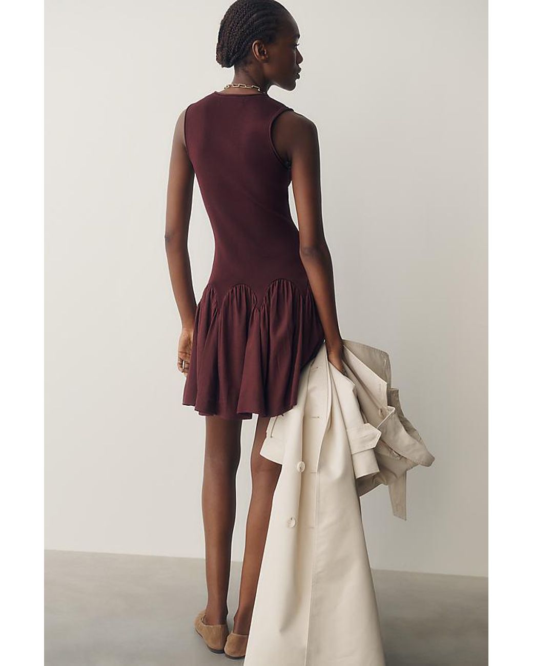 Siempre Purple Sleeveless Twofer Dress