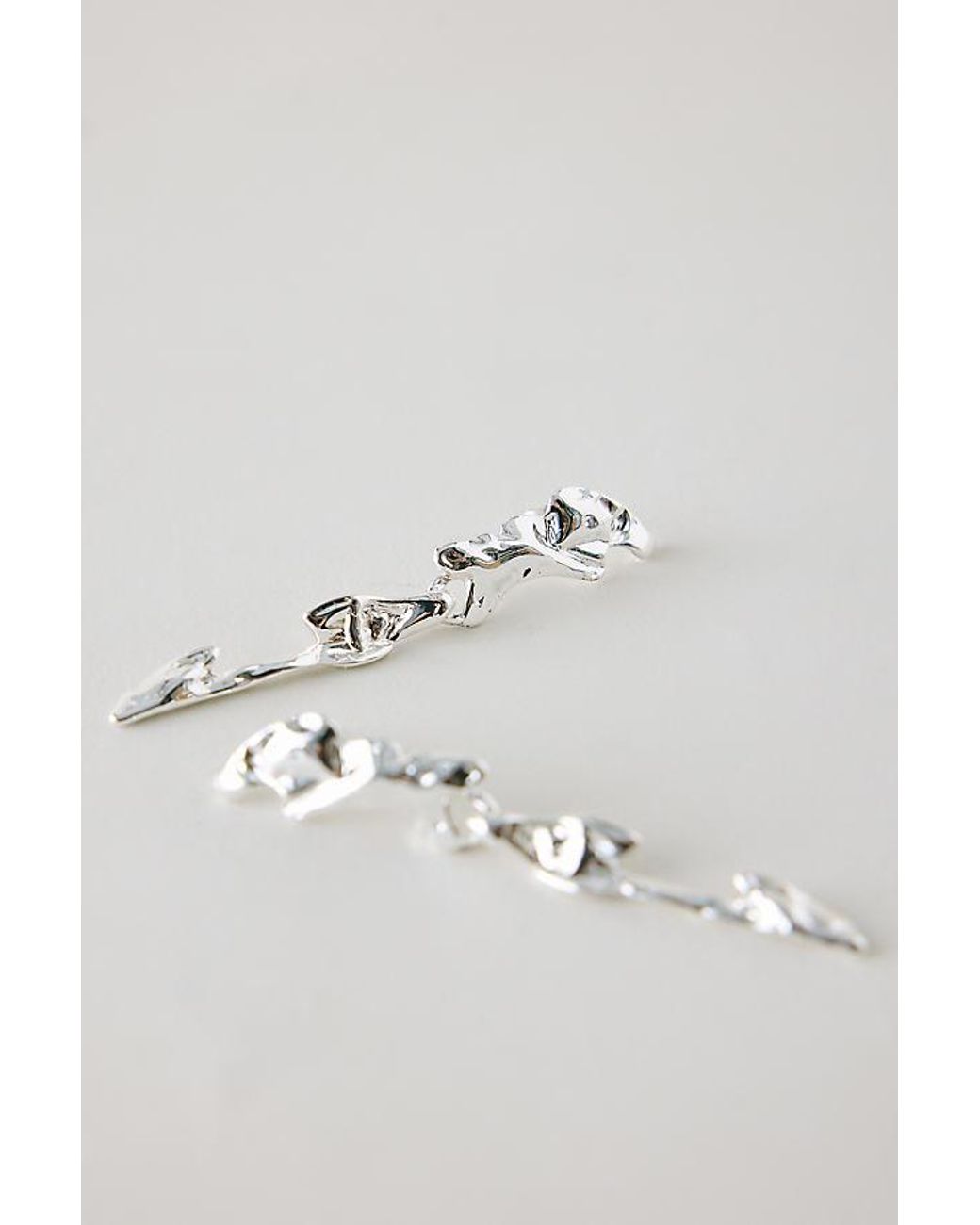 By Anthropologie Metallic Mottled Drop Earrings