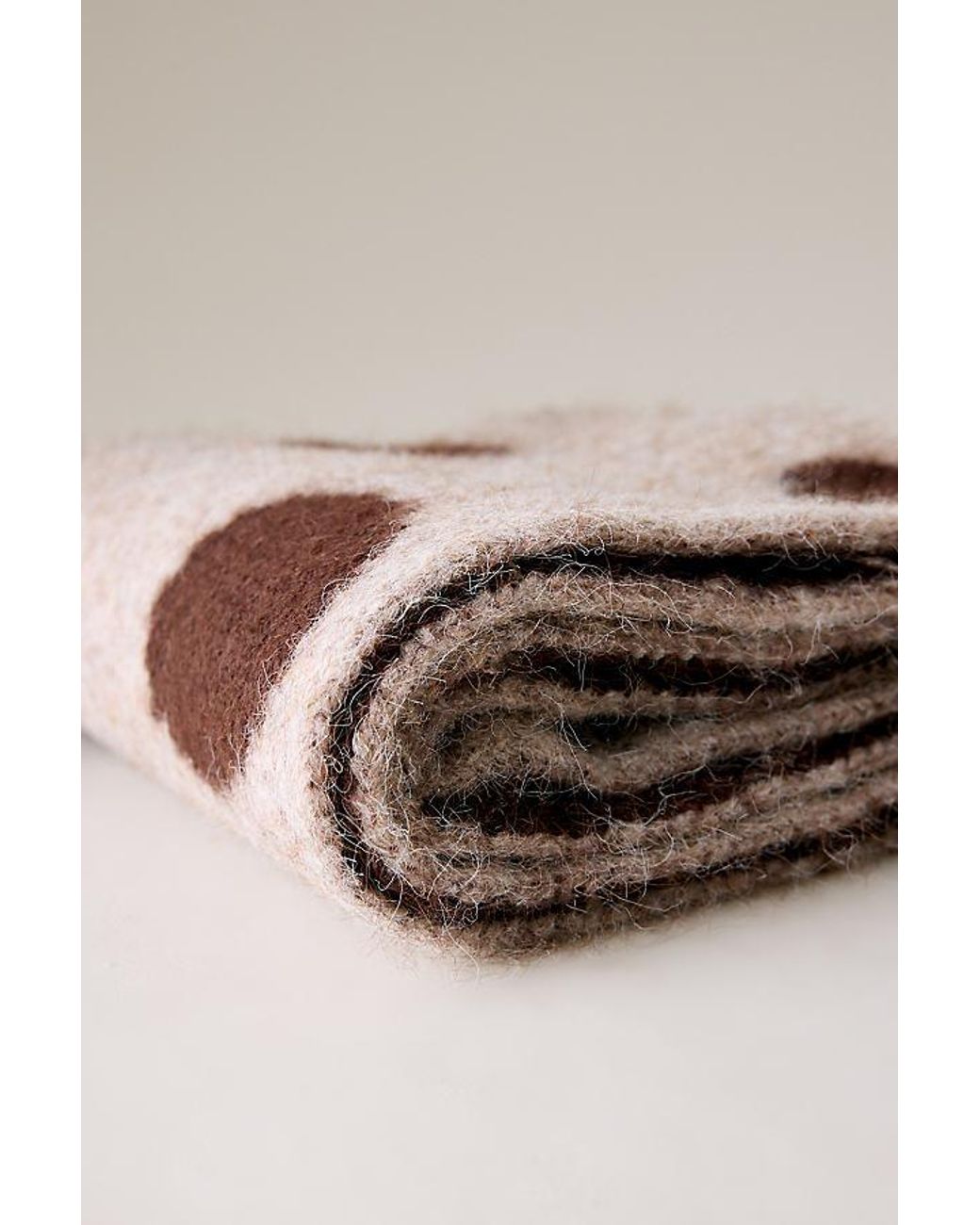 By Anthropologie Brown Polka Dot Scarf
