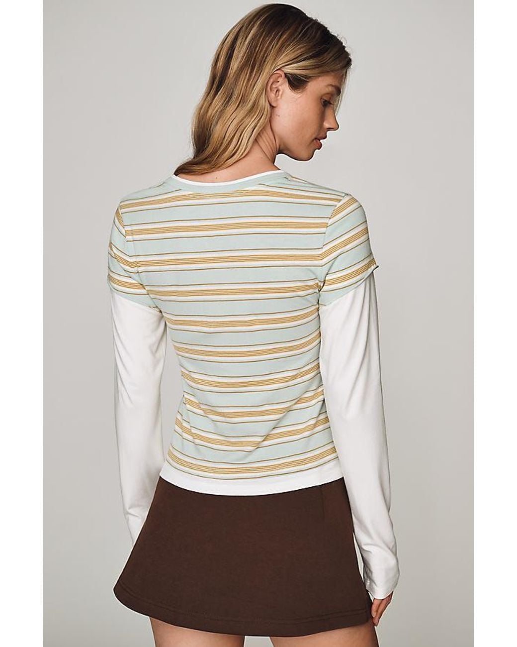 By Anthropologie Brown Evan Long-Sleeve Top
