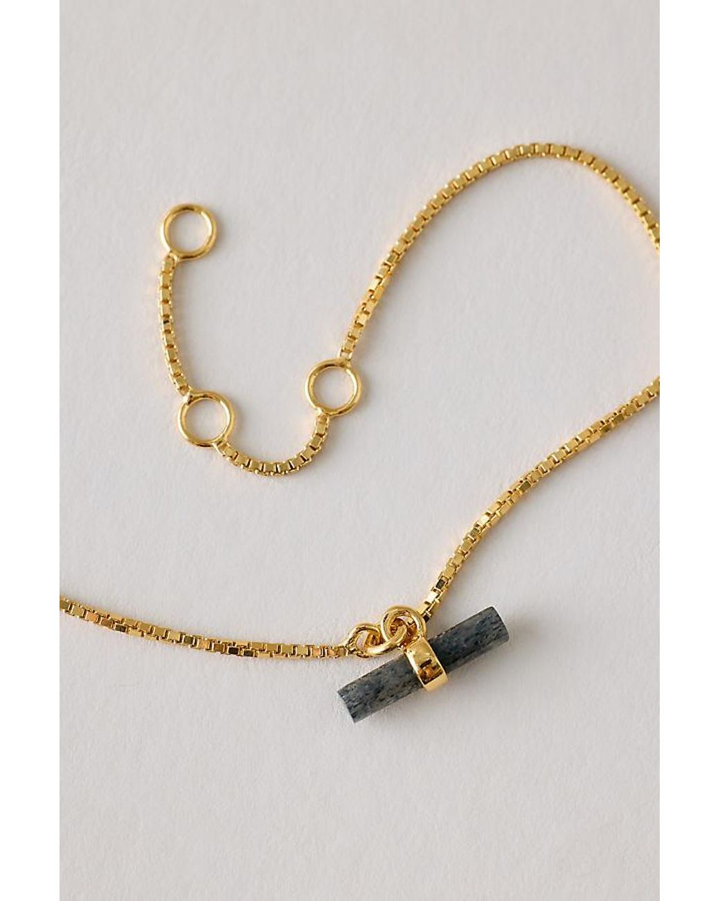 Rachel Jackson Metallic Aventurine Disco T-Bar Chain Bracelet