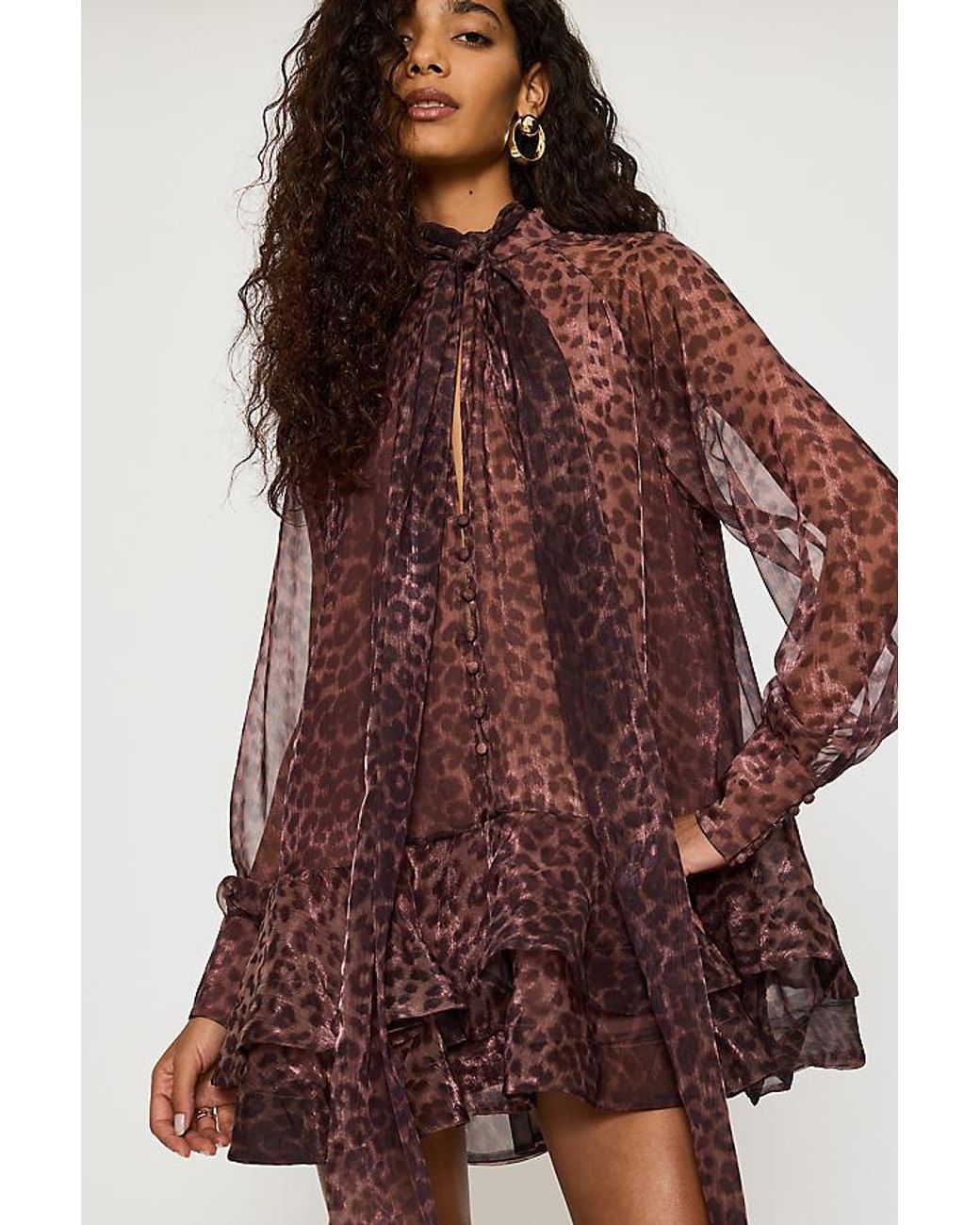 Bardot Red Adrie Babydoll Mini Dress