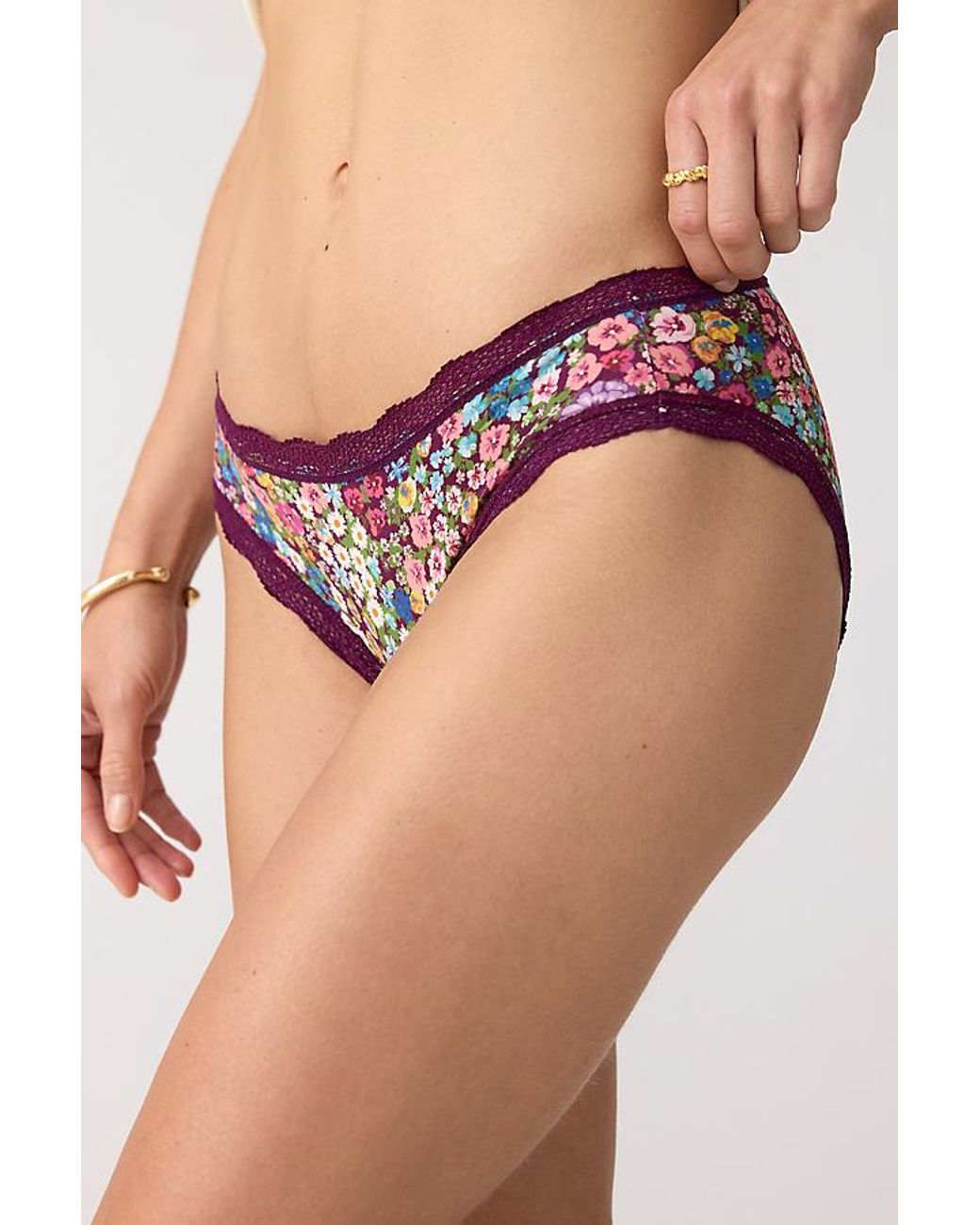 Stripe & Stare Pink Pansy Pop The Original Knicker, 4 Pack
