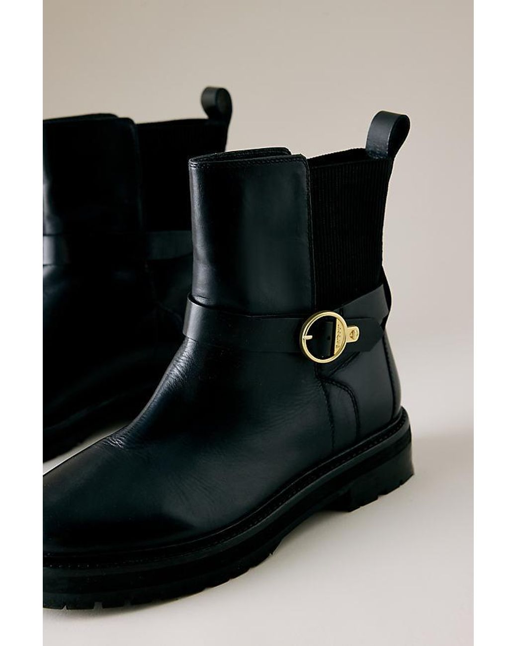 Barbour Black Alexandra Leather Ankle Boots