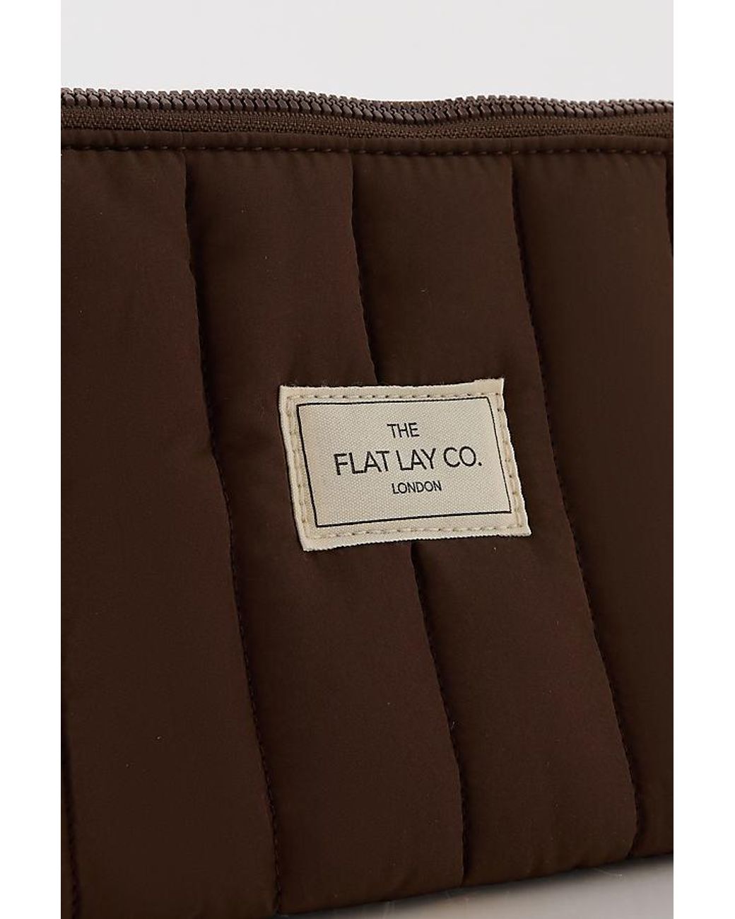 The Flat Lay Co. Brown Padded Essential Makeup Pouch