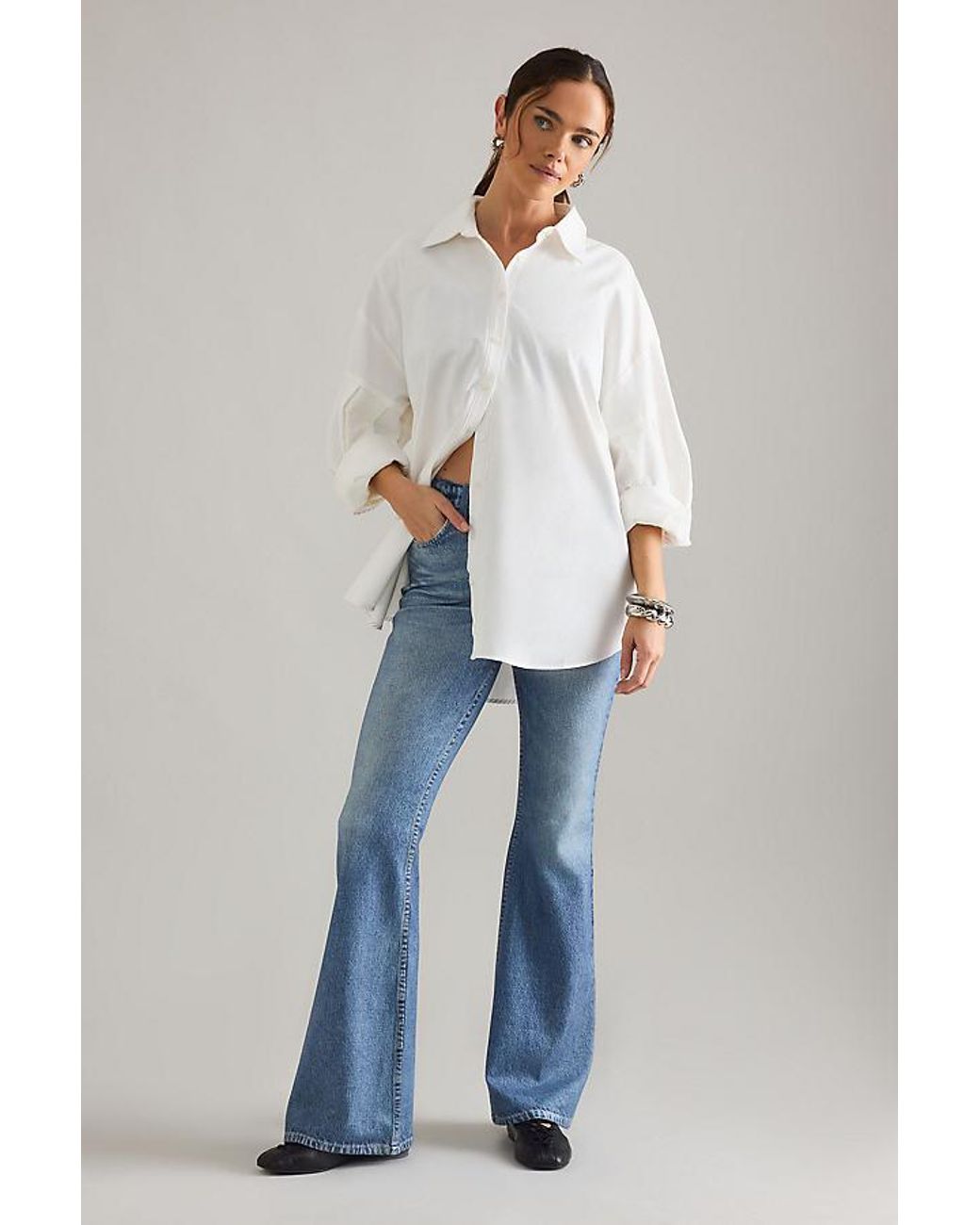 Rag & Bone Blue Dahlia Flare Jeans
