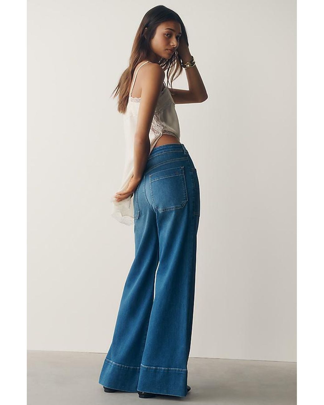 Pilcro Blue The Rylan High-Rise Flare Jeans By