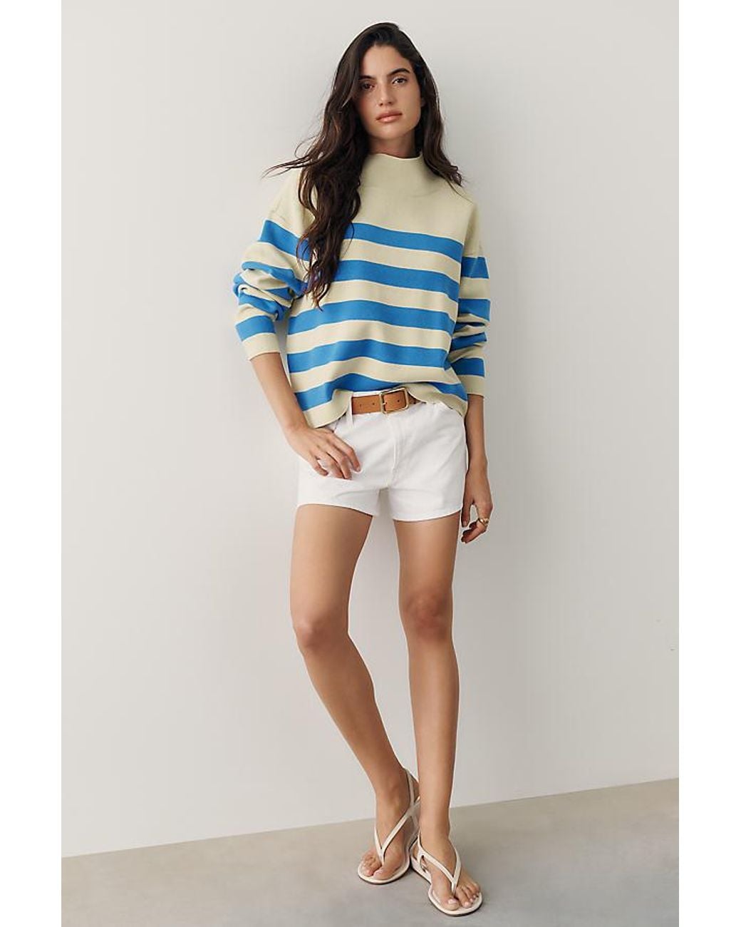 Maeve Blue Carys Mock-Neck Jumper