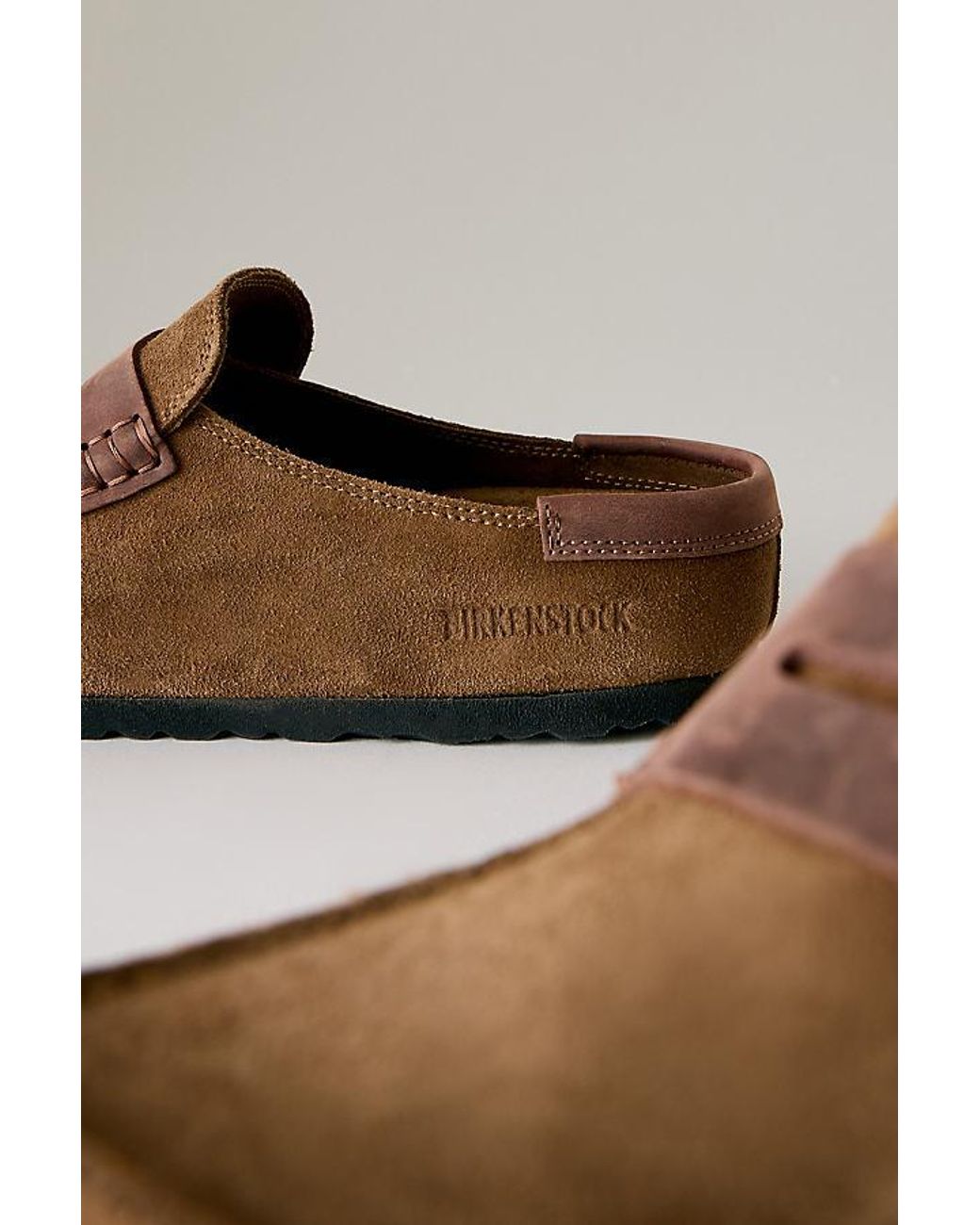 Birkenstock Brown Naples Suede Clogs