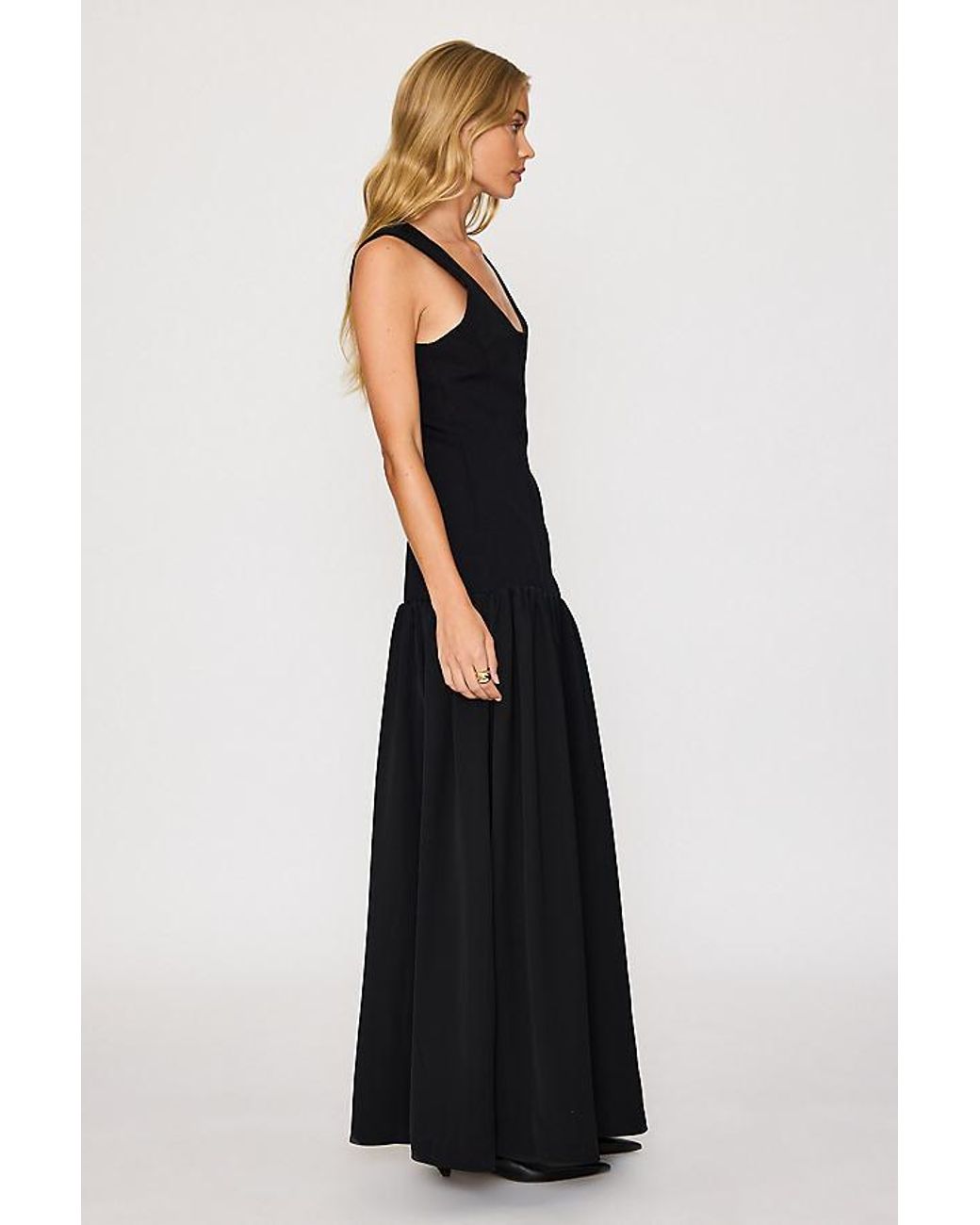 Odd Muse Black Drop-Waist Maxi Dress