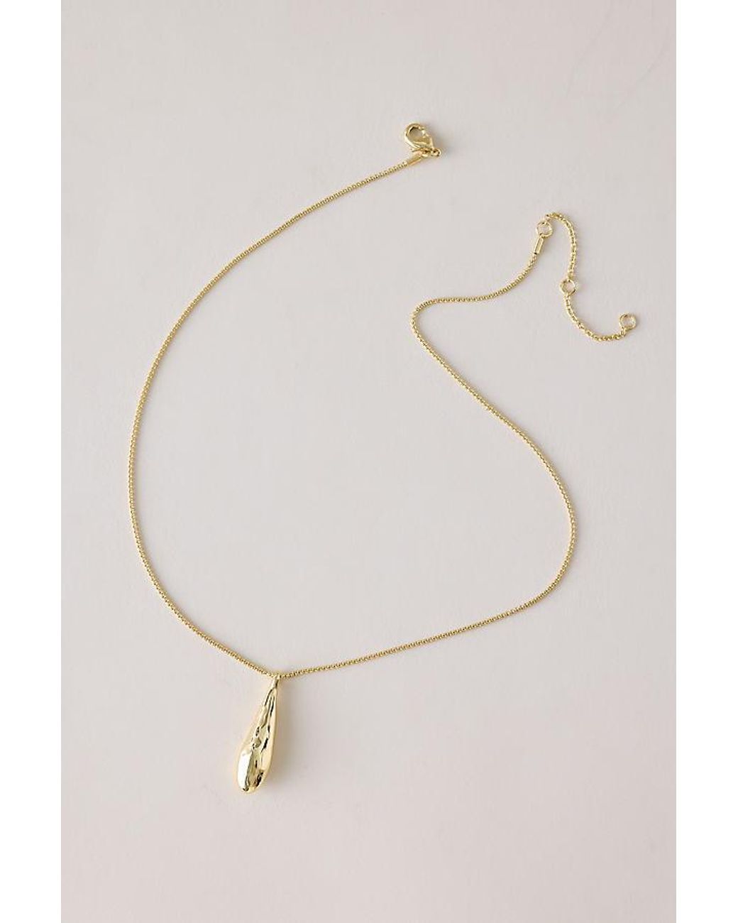 Anthropologie Natural Teardrop Pendant Necklace
