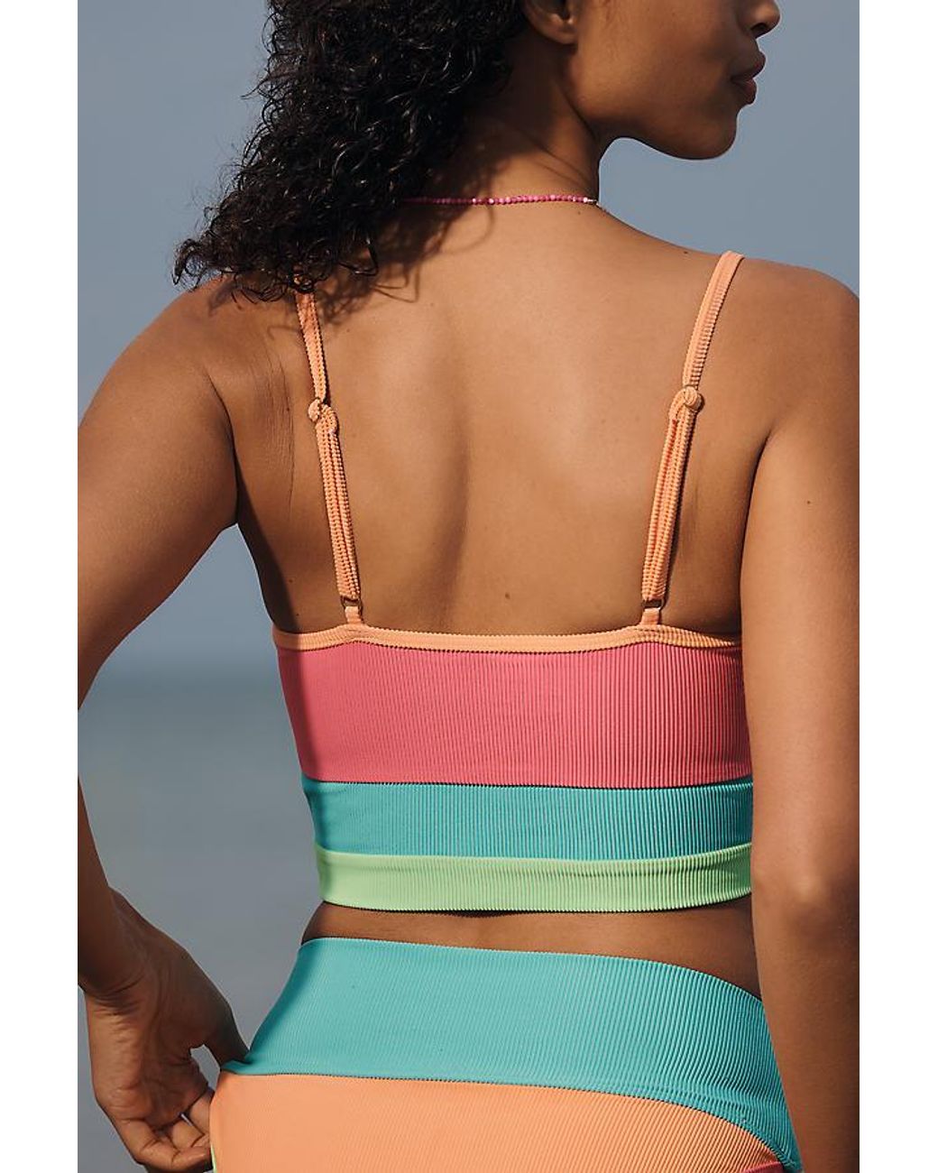 Beach Riot Blue Eva Bikini Top