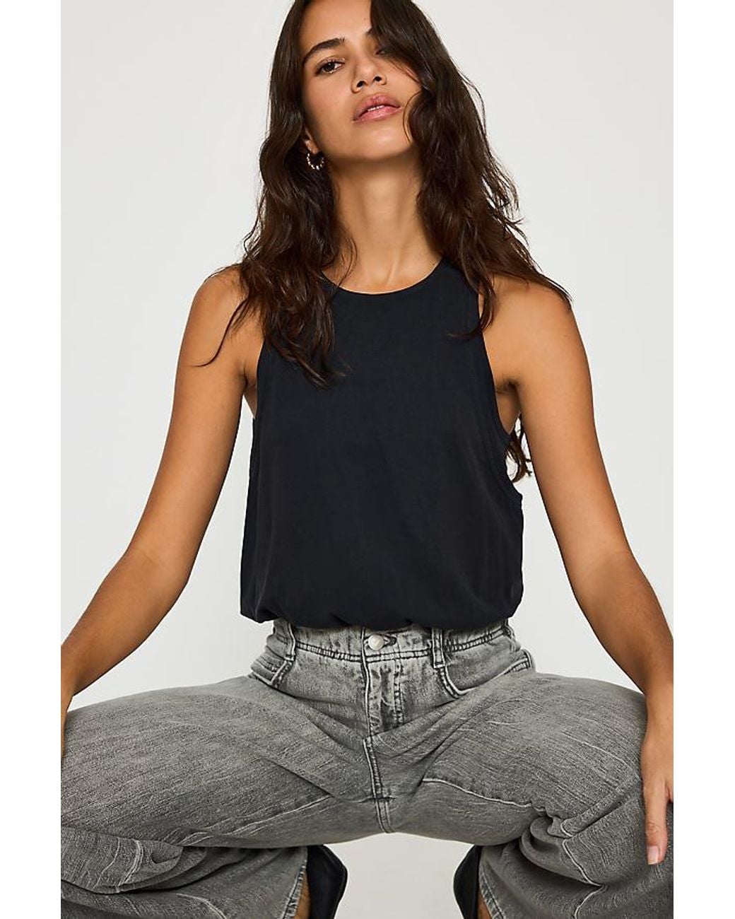 Anthropologie Gray The Adi Mid-Rise Relaxed Wide-Leg Jeans By Pilcro