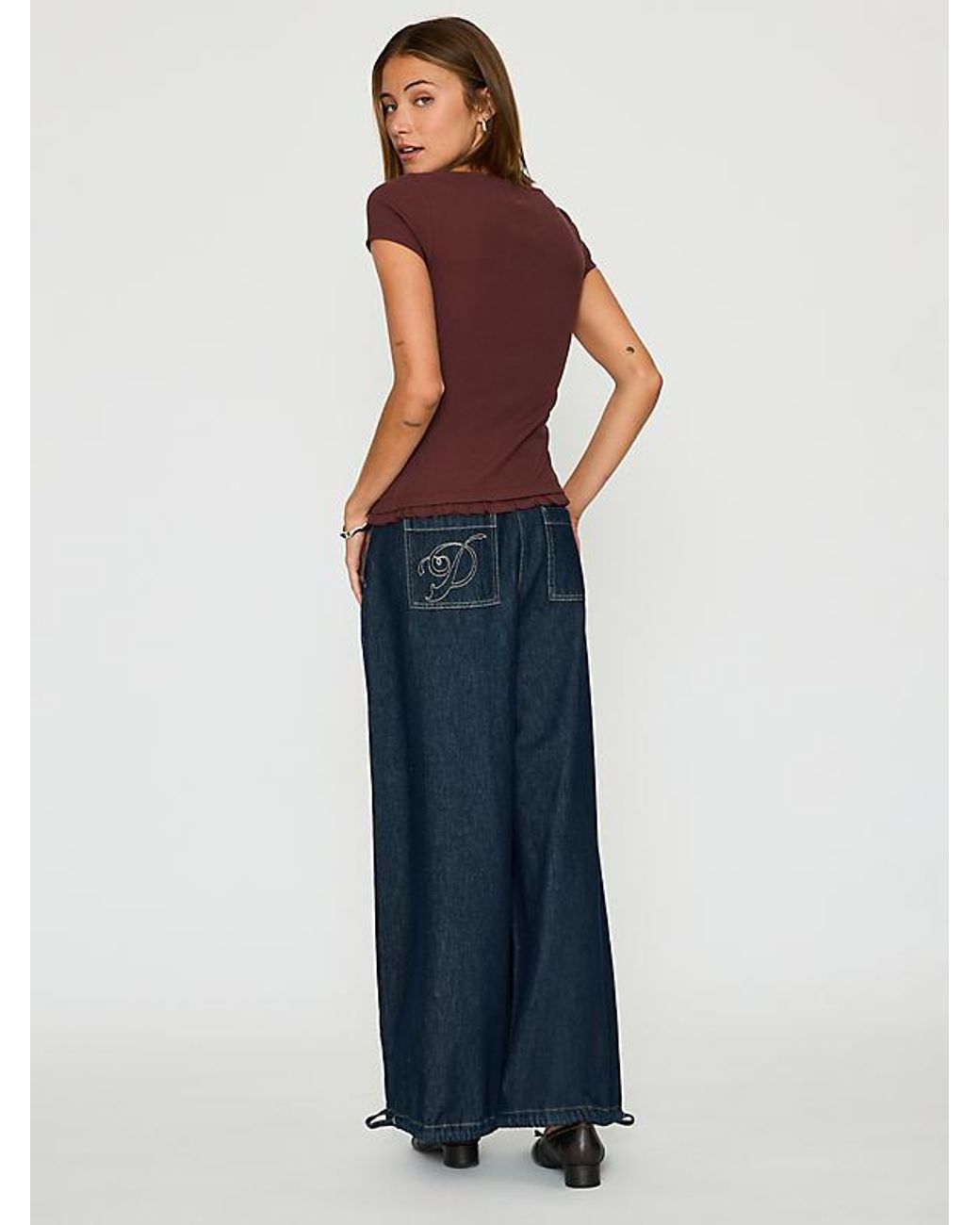 Damson Madder Blue Posie Short-Sleeve Top