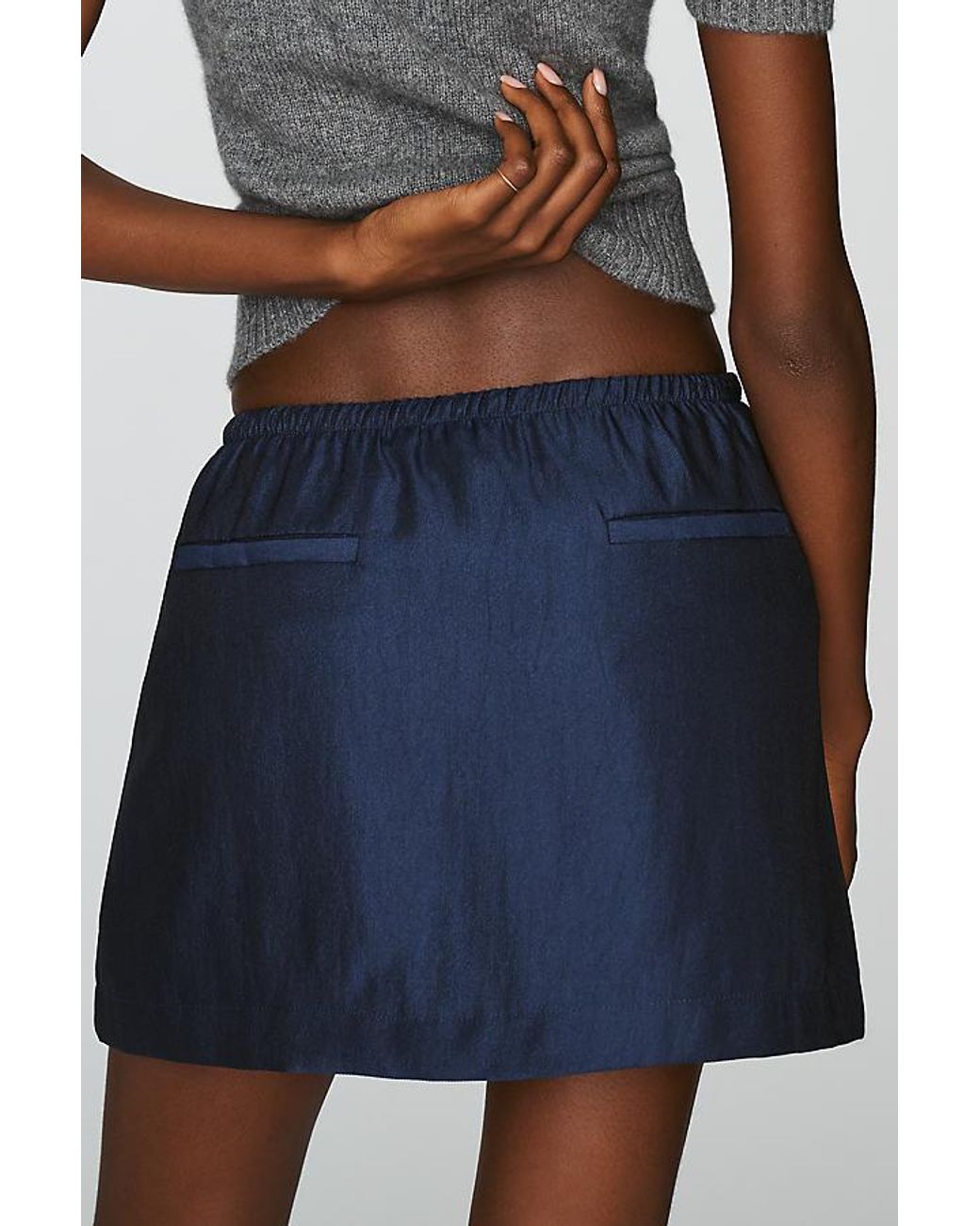 Maeve Gray Pull-On Mini Skirt