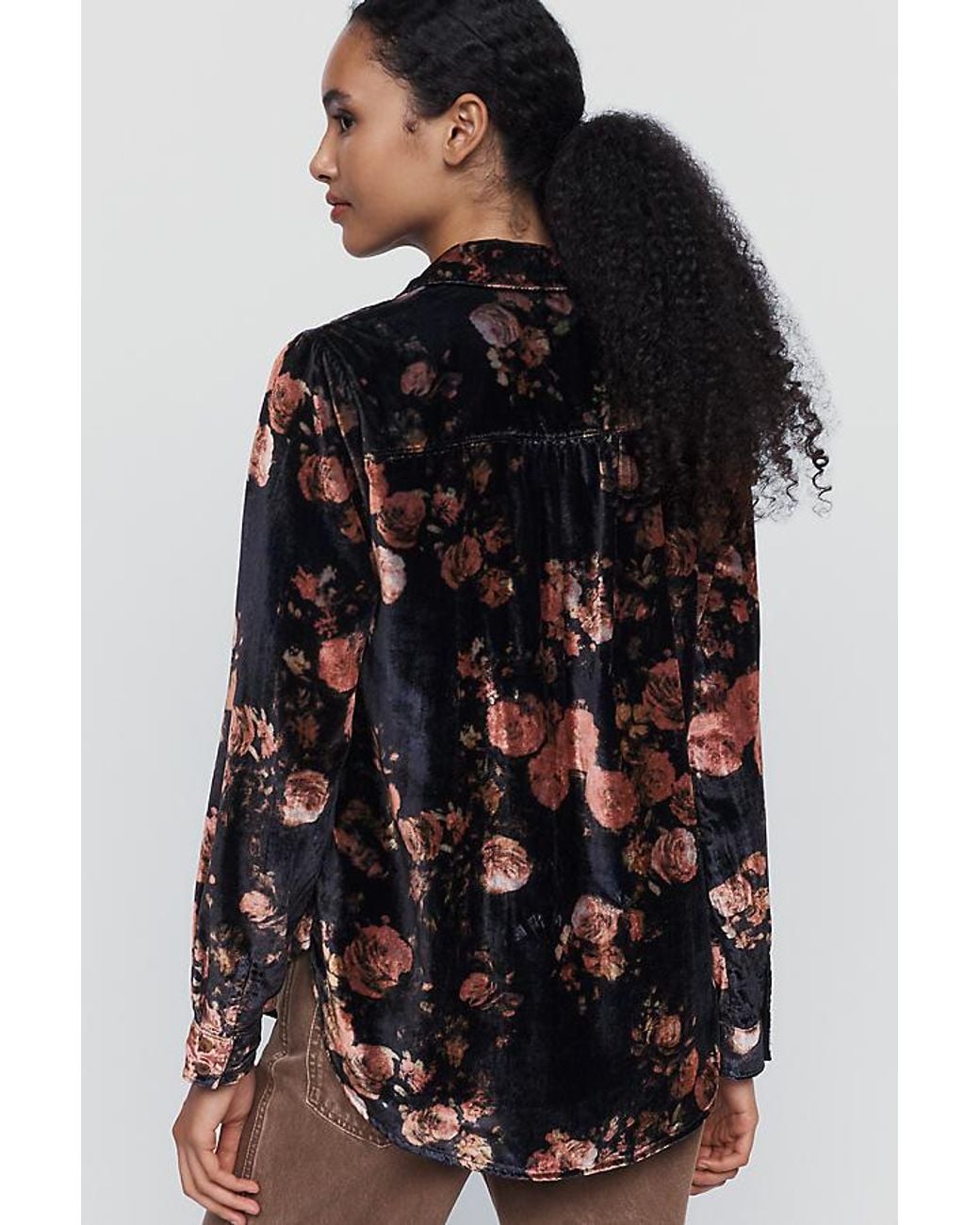 Pilcro Black The Hadley Relaxed Buttondown Shirt By Velvet Edition