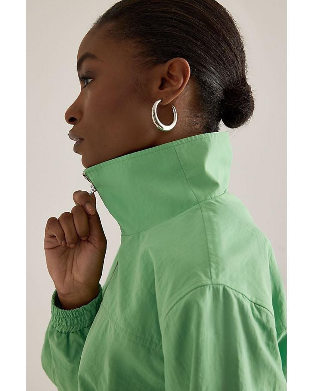 ALIGNE Green Rain Half-Zip Jacket