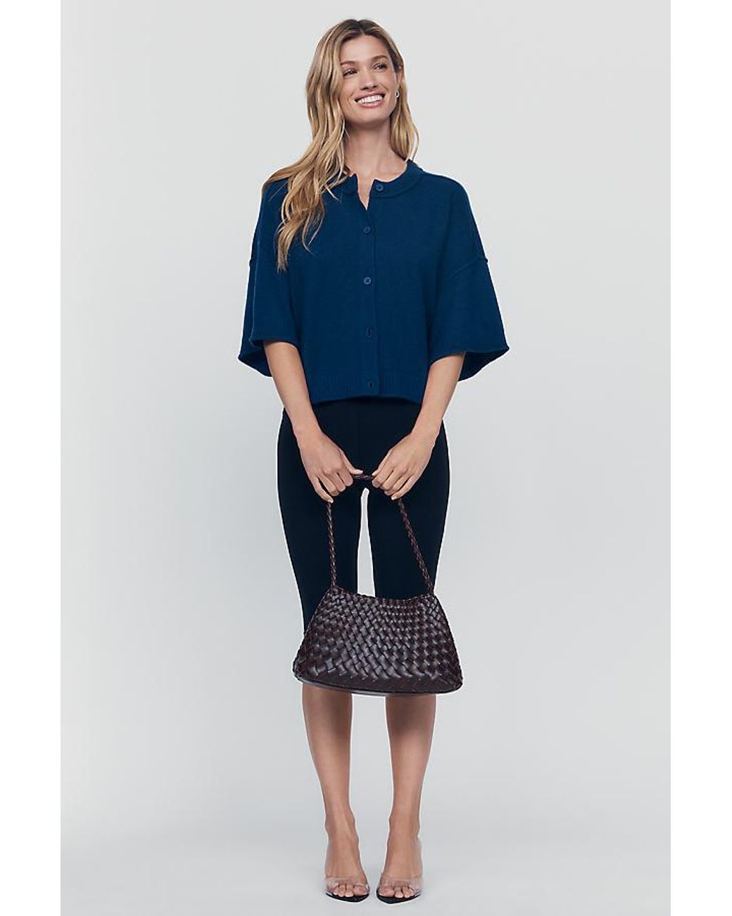 By Anthropologie Multicolor The Goldie Crew-Neck Cashmere Jumper: Cardigan Edition