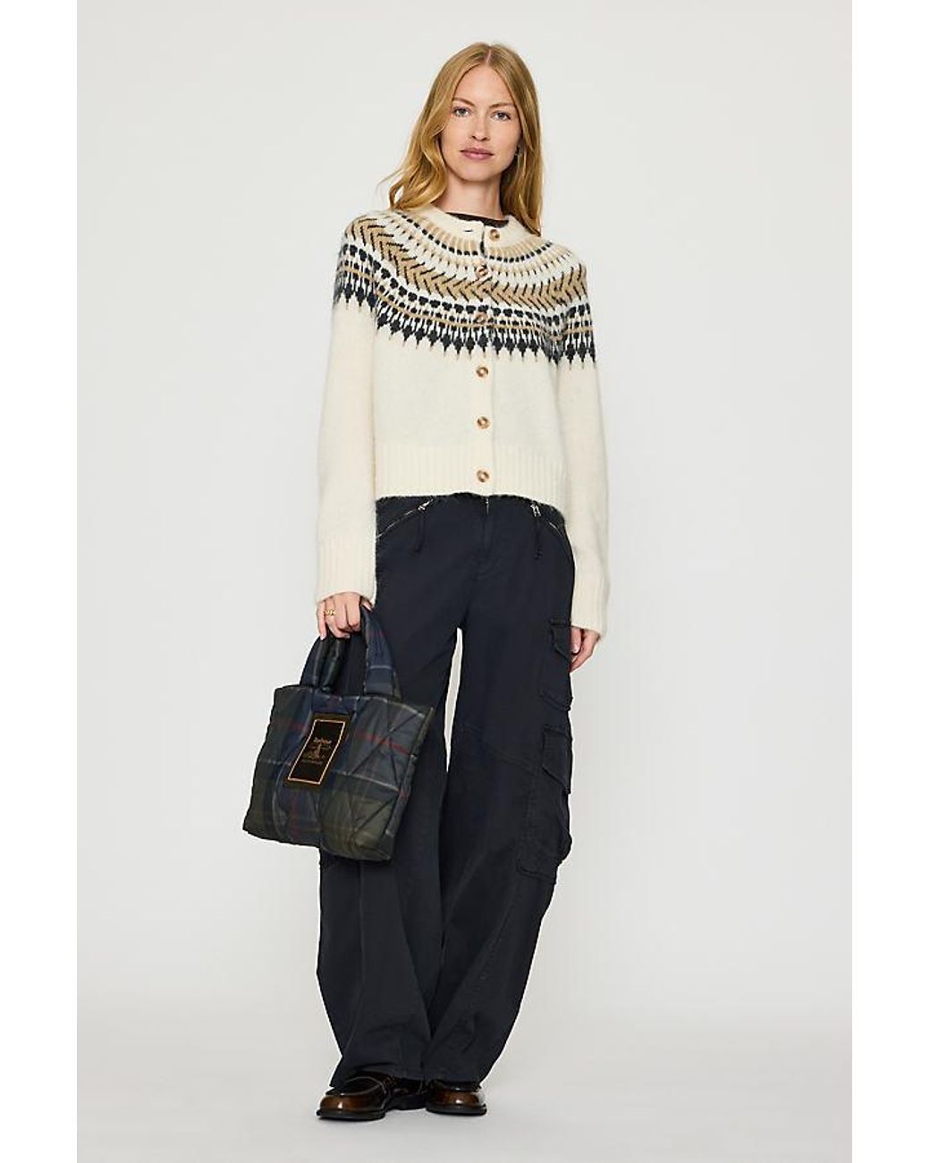 Barbour Natural Pauline Fair Isle Cardigan