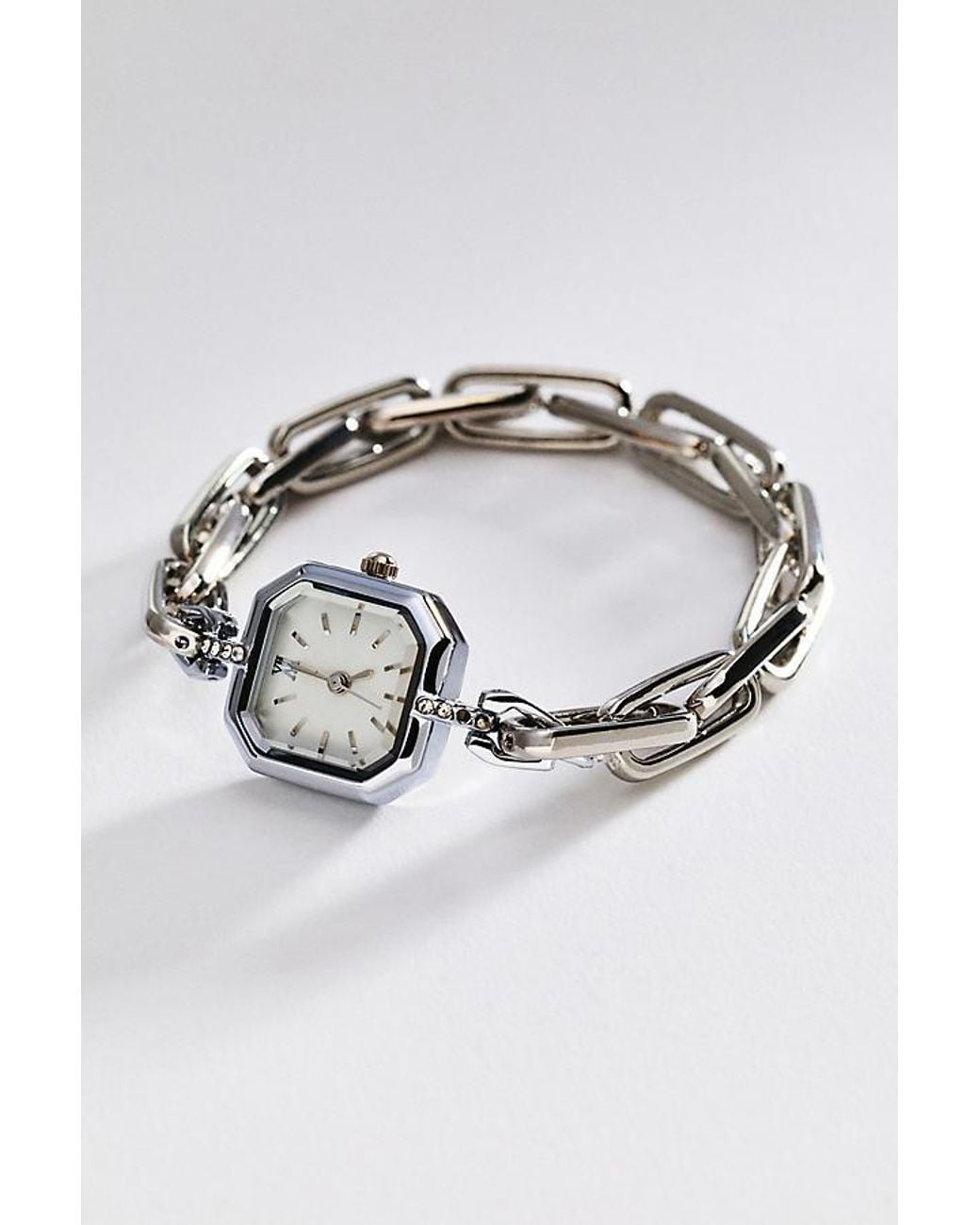 By Anthropologie Metallic Chainlink Watch