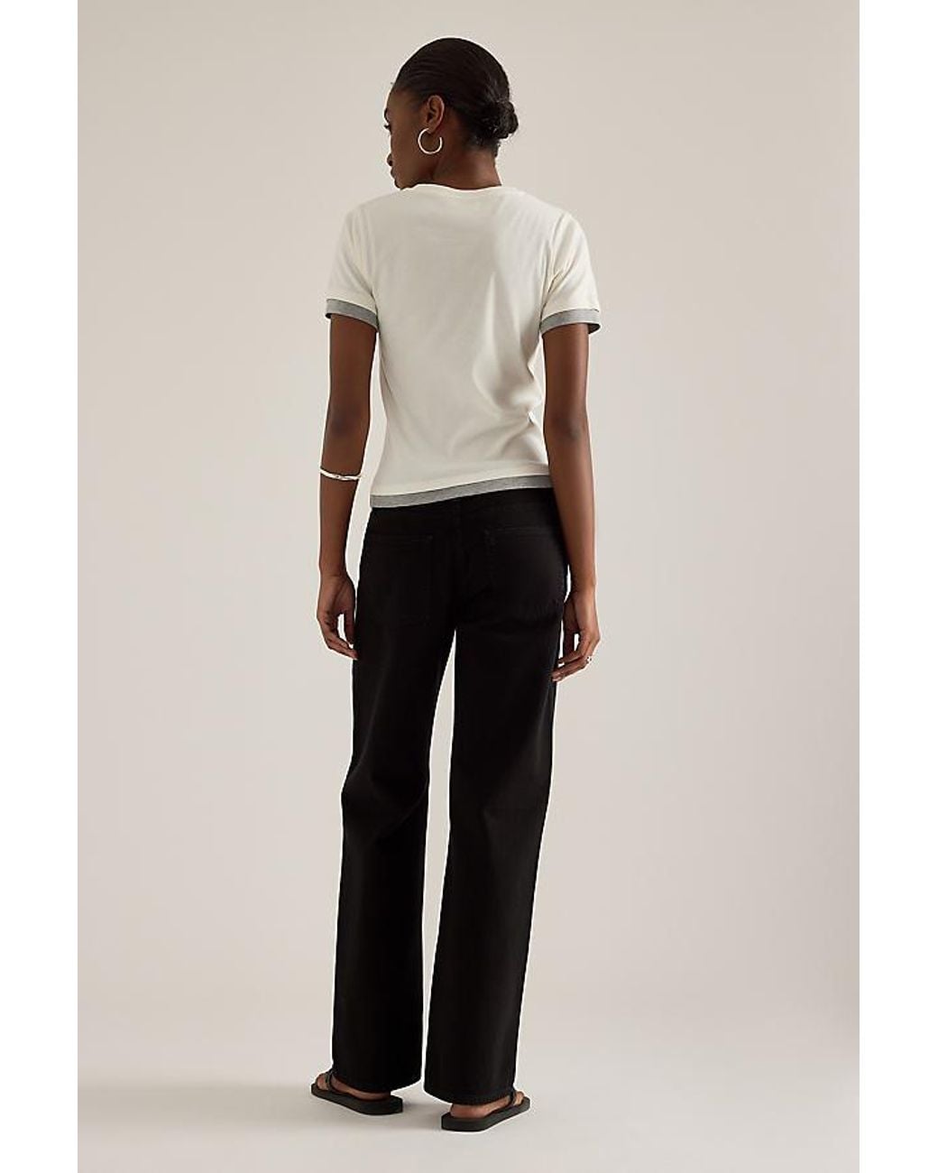 FRAME Natural The Low-Rise Wide-Leg Jeans