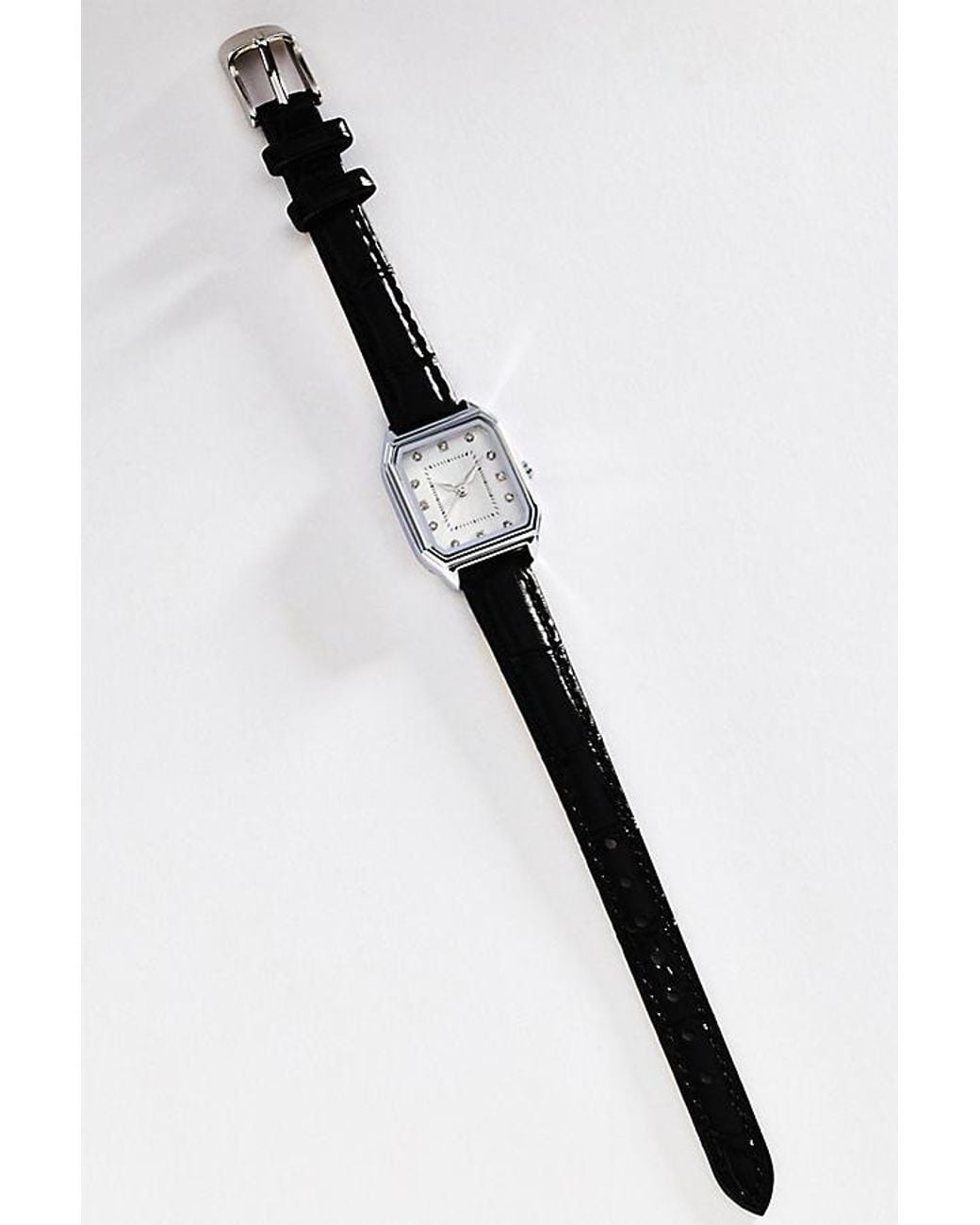 By Anthropologie Black Square-Face Watch