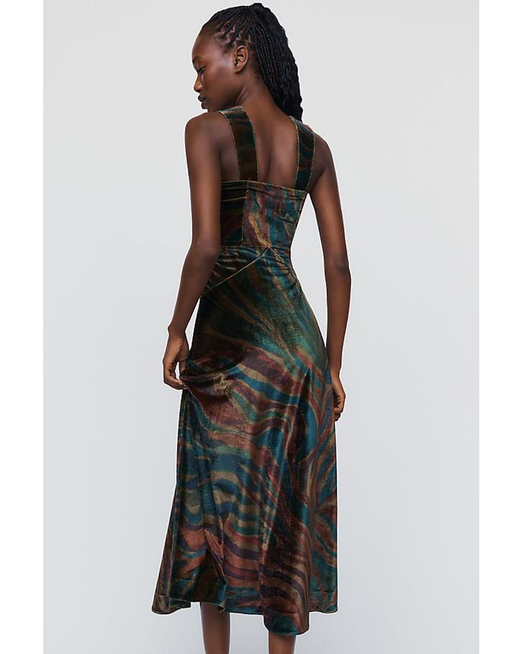 Maeve Black Jocelyn Velvet Midi Dress
