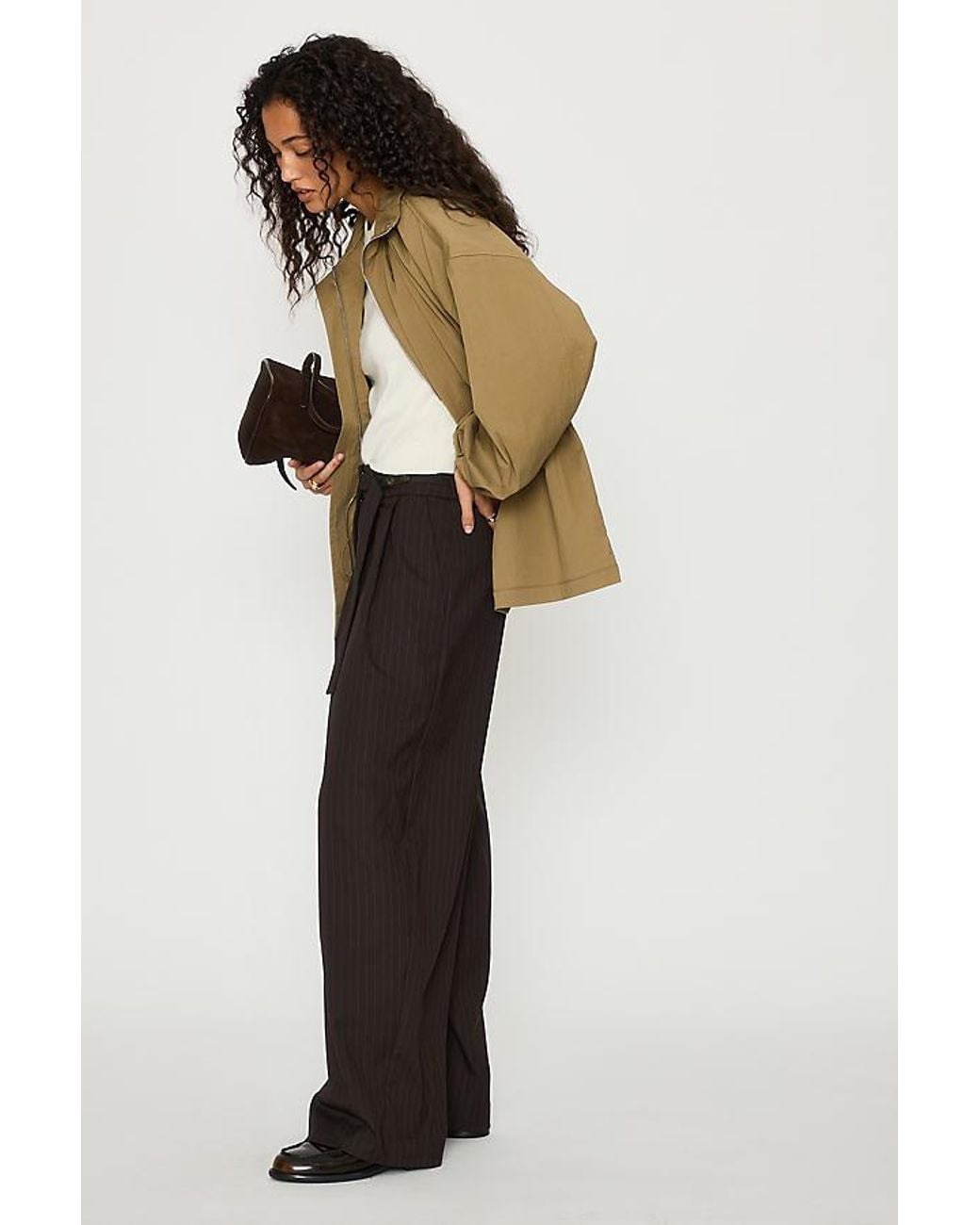 By Anthropologie Multicolor Button-Waist Tailored Trousers