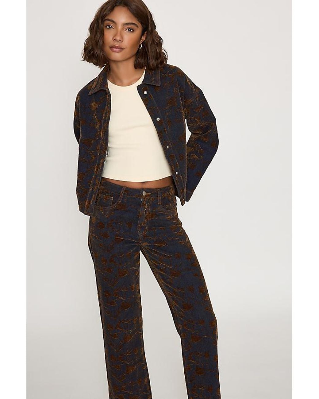 The Tiny Big Sister Black Maru Jacquard Straight-Leg Jeans